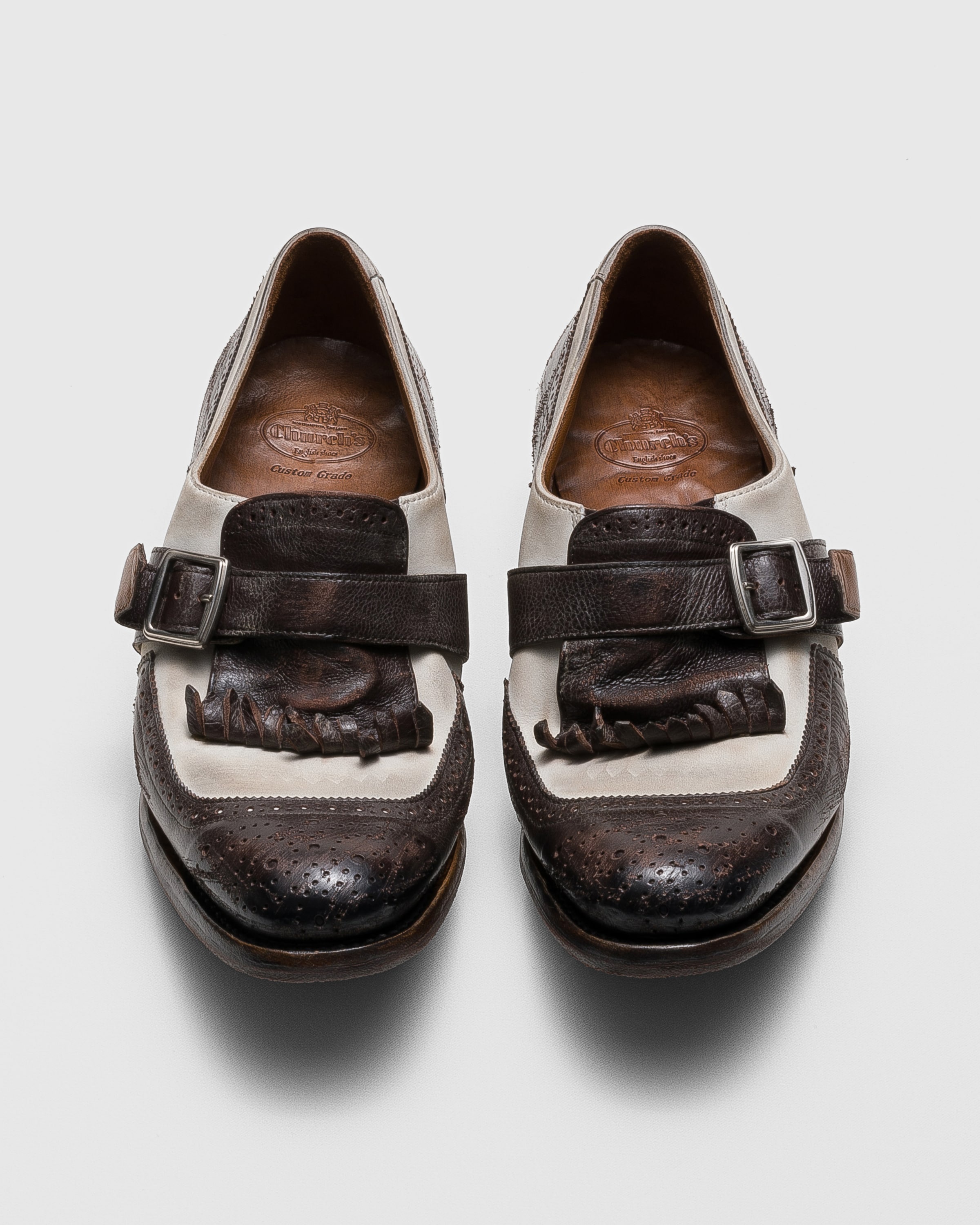 Glacé calf and Nubuck Monk Strap - 5
