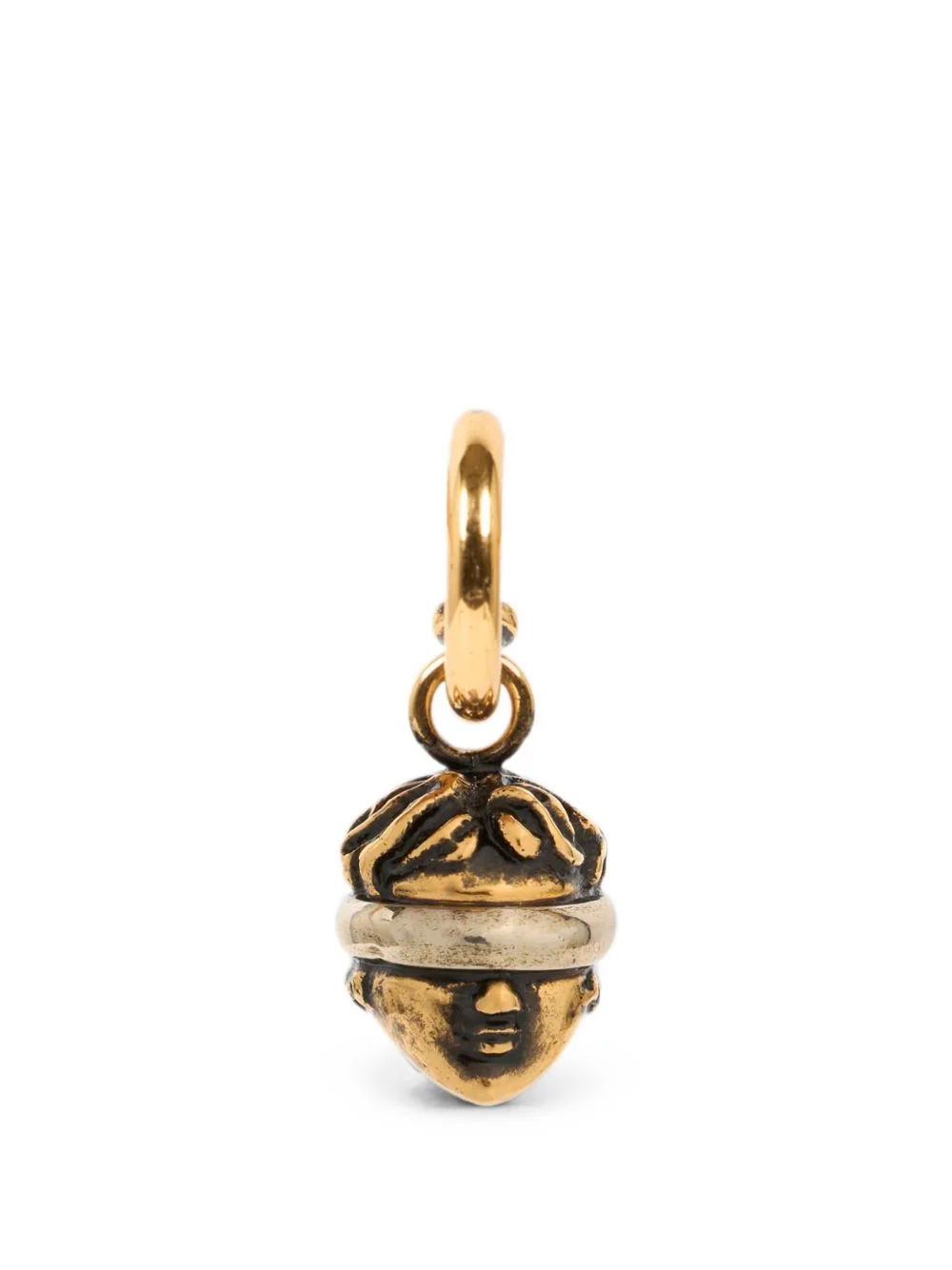 drop earrings with blindfolded goddess - 1