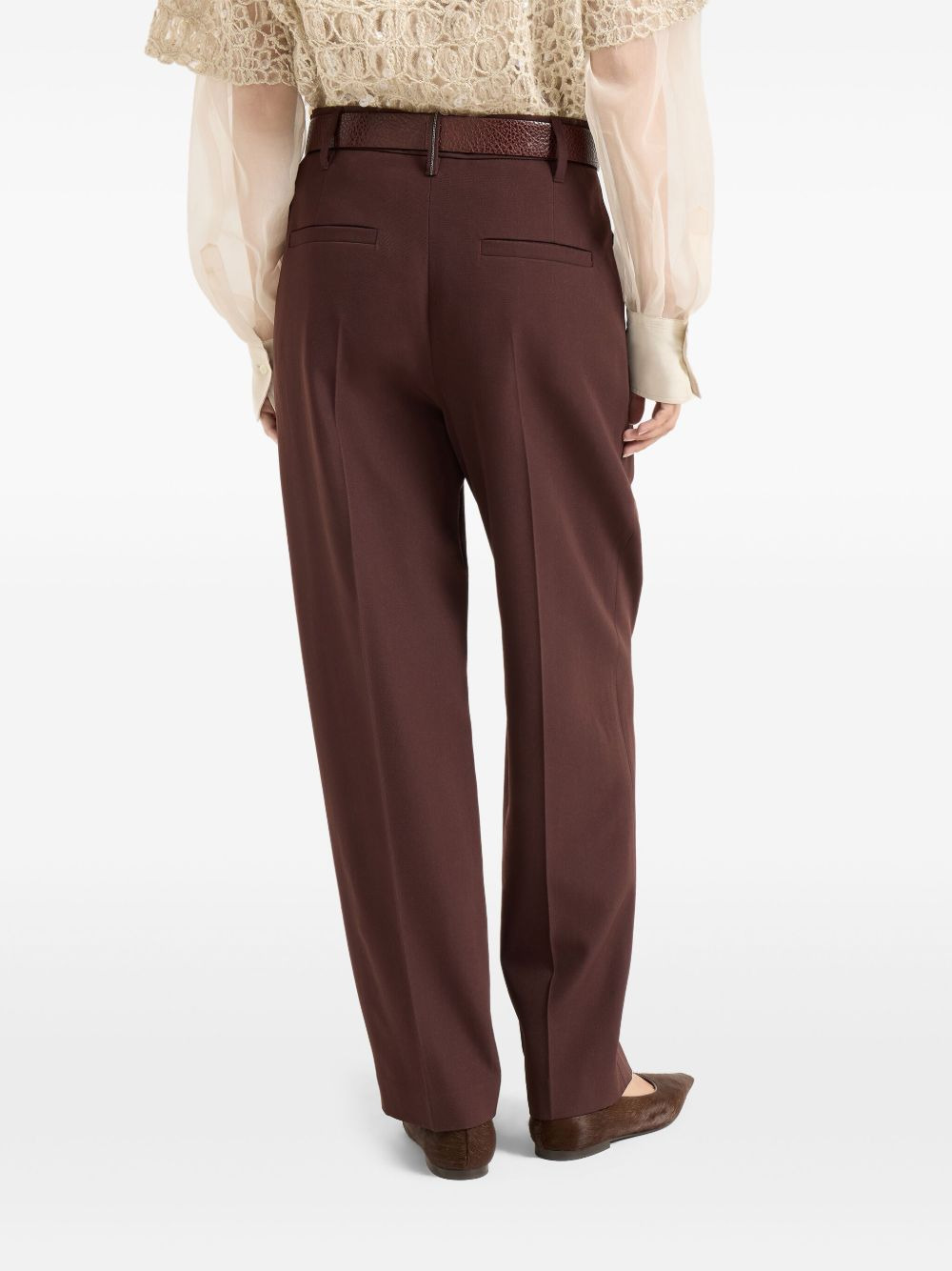 pleated-details trousers - 4