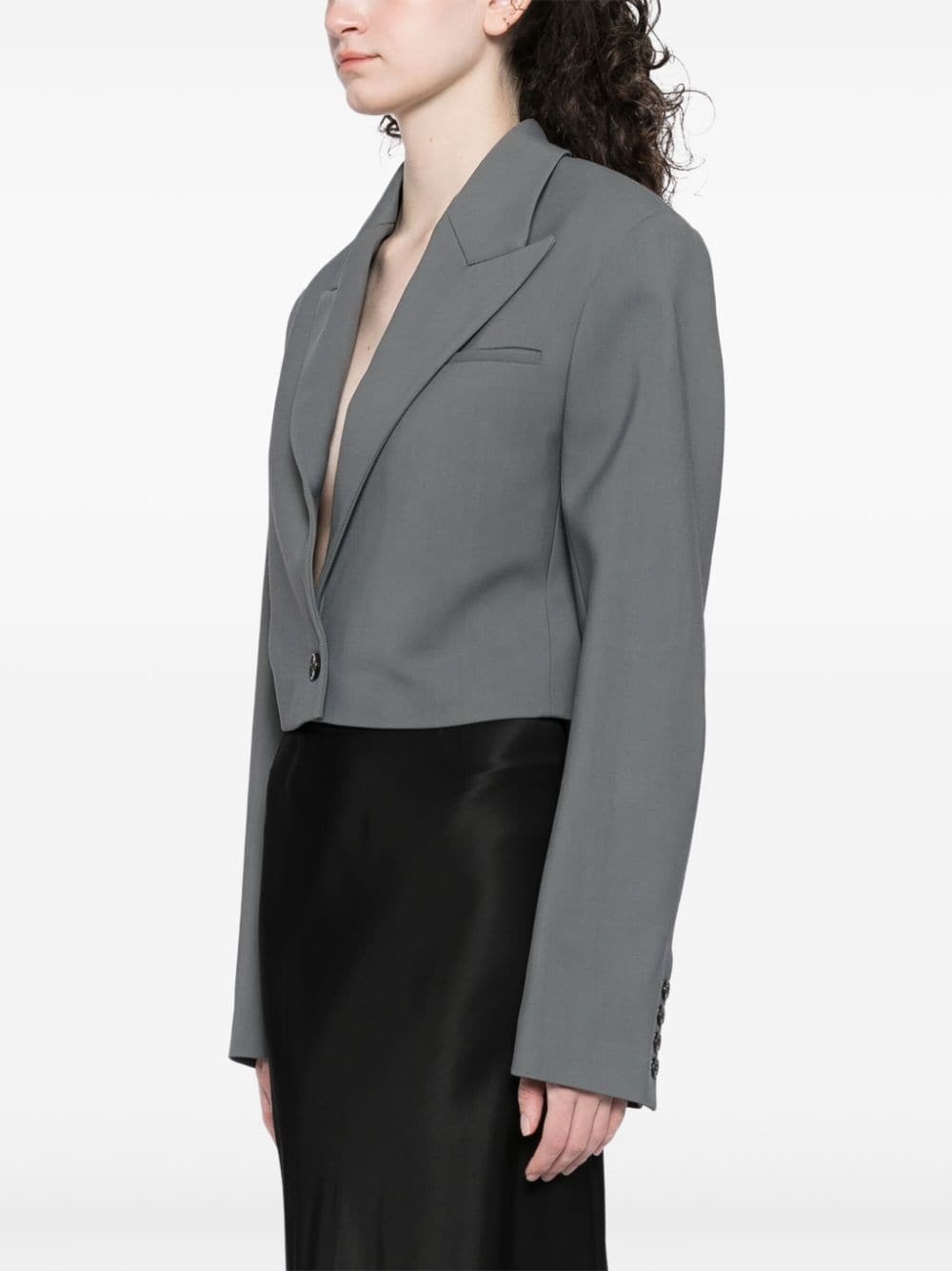 cropped boxy fit blazer - 3