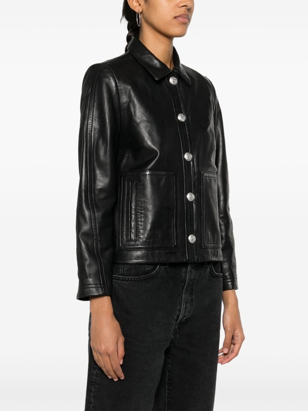 Litchi leather jacket - 3