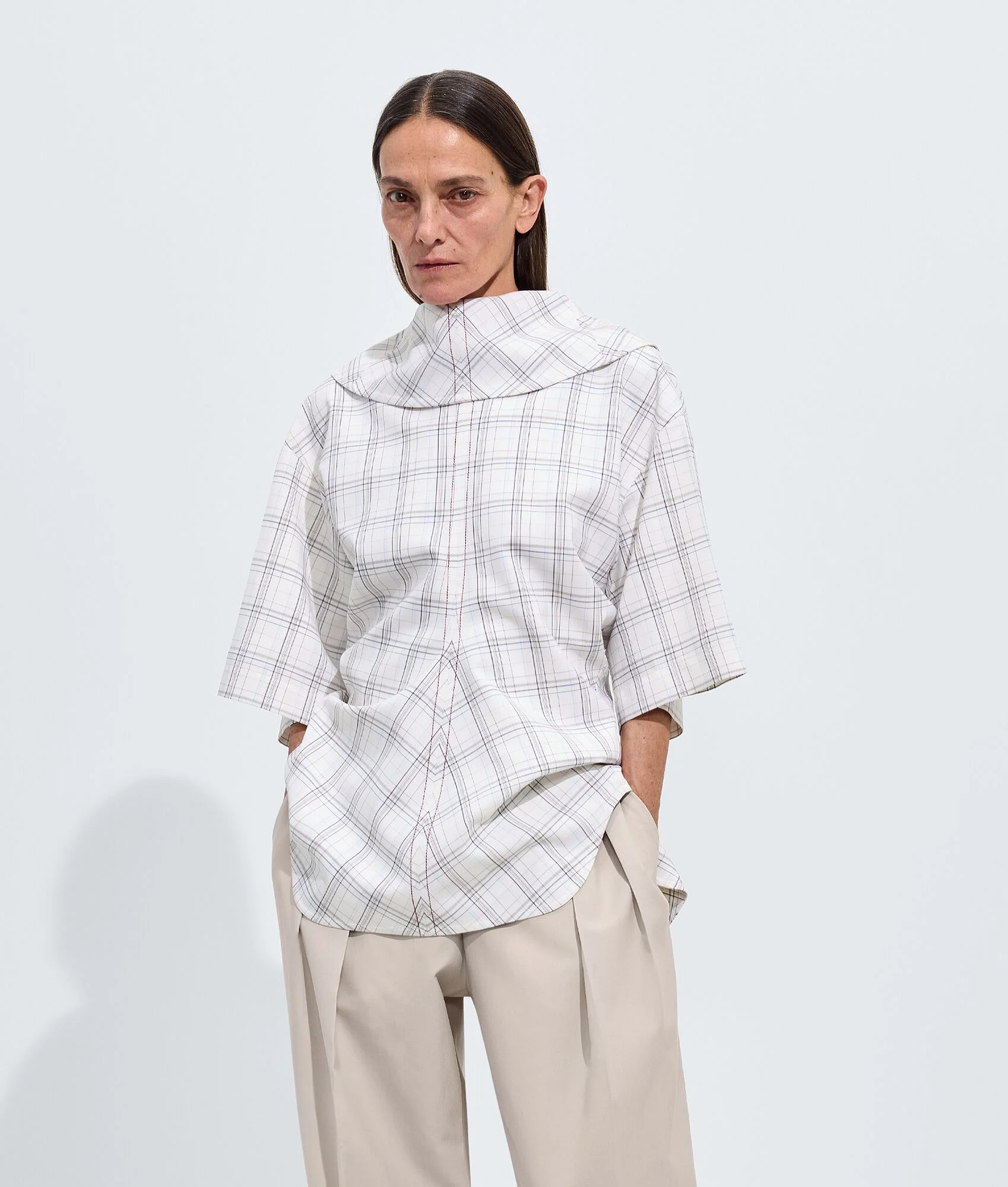 Soft Wool Check Top - 1