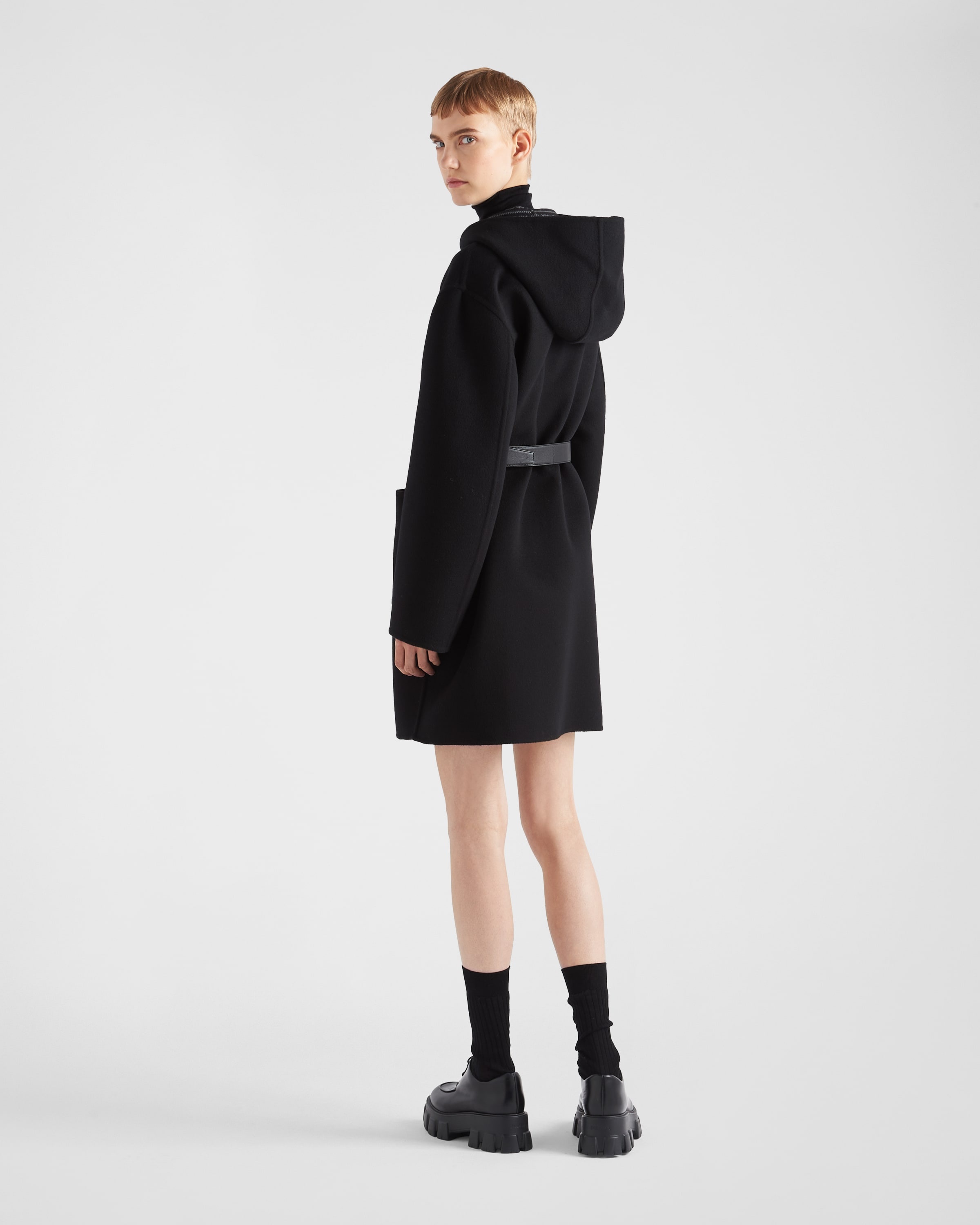 Single-breasted double wool coat - 5