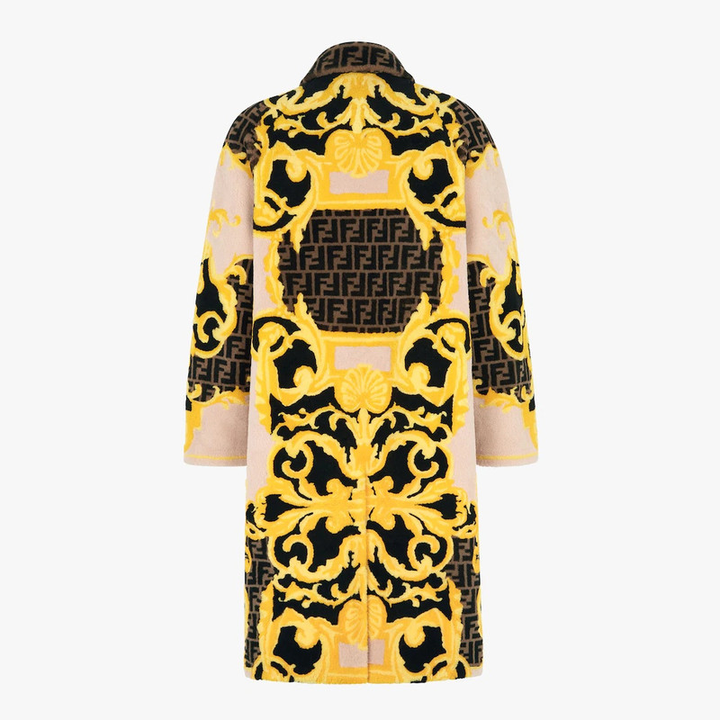 Fendace multicolor shearling coat 2