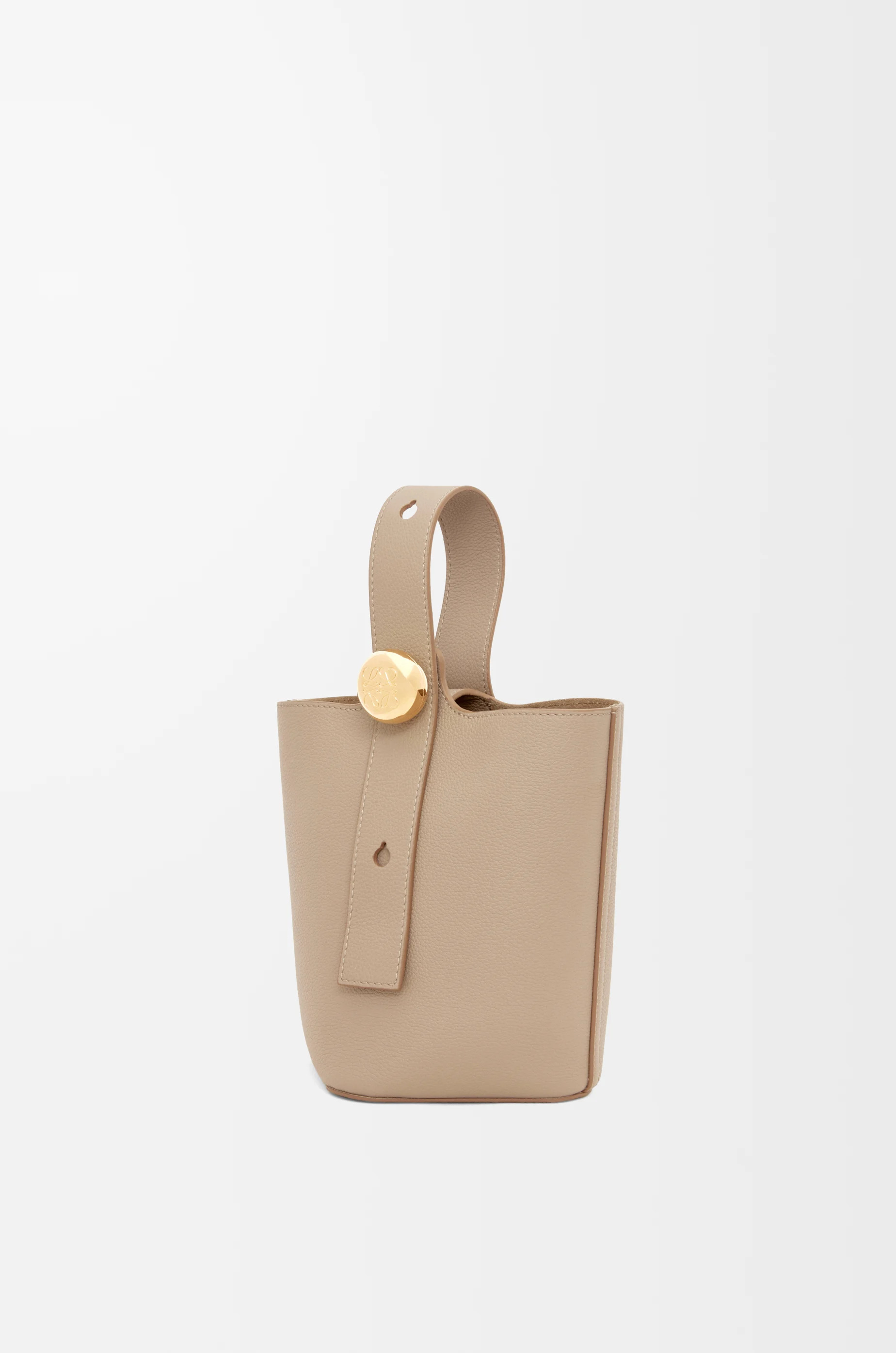 Mini Pebble Bucket bag in soft grained calfskin - 2