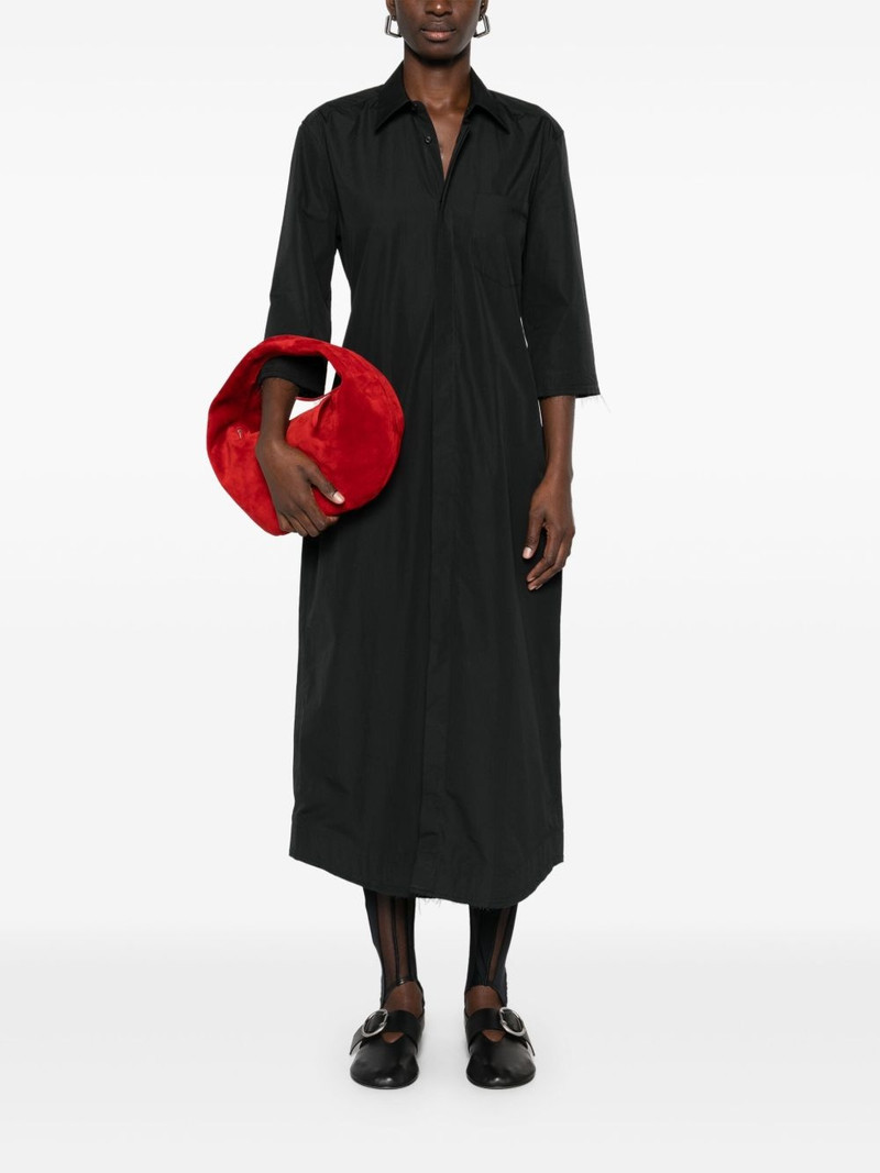 ALAINPAUL three-quarter-sleeves shirt midi dress outlook