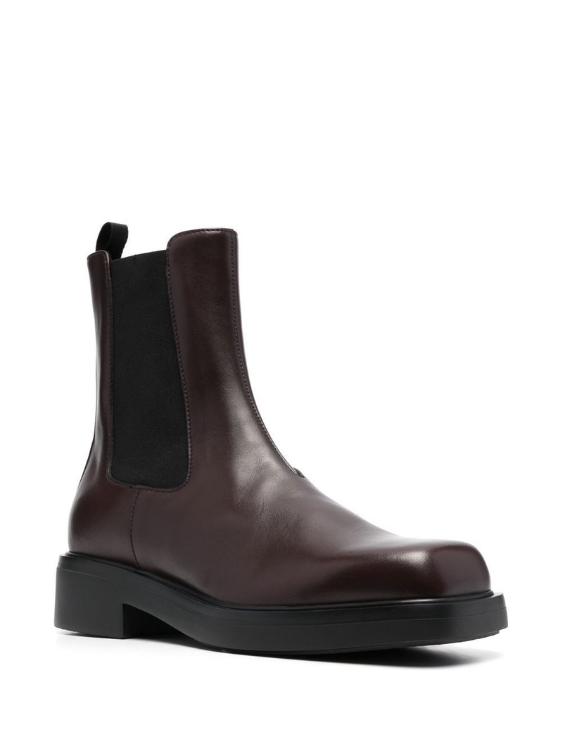 Prada square-toe chelsea ankle boots outlook