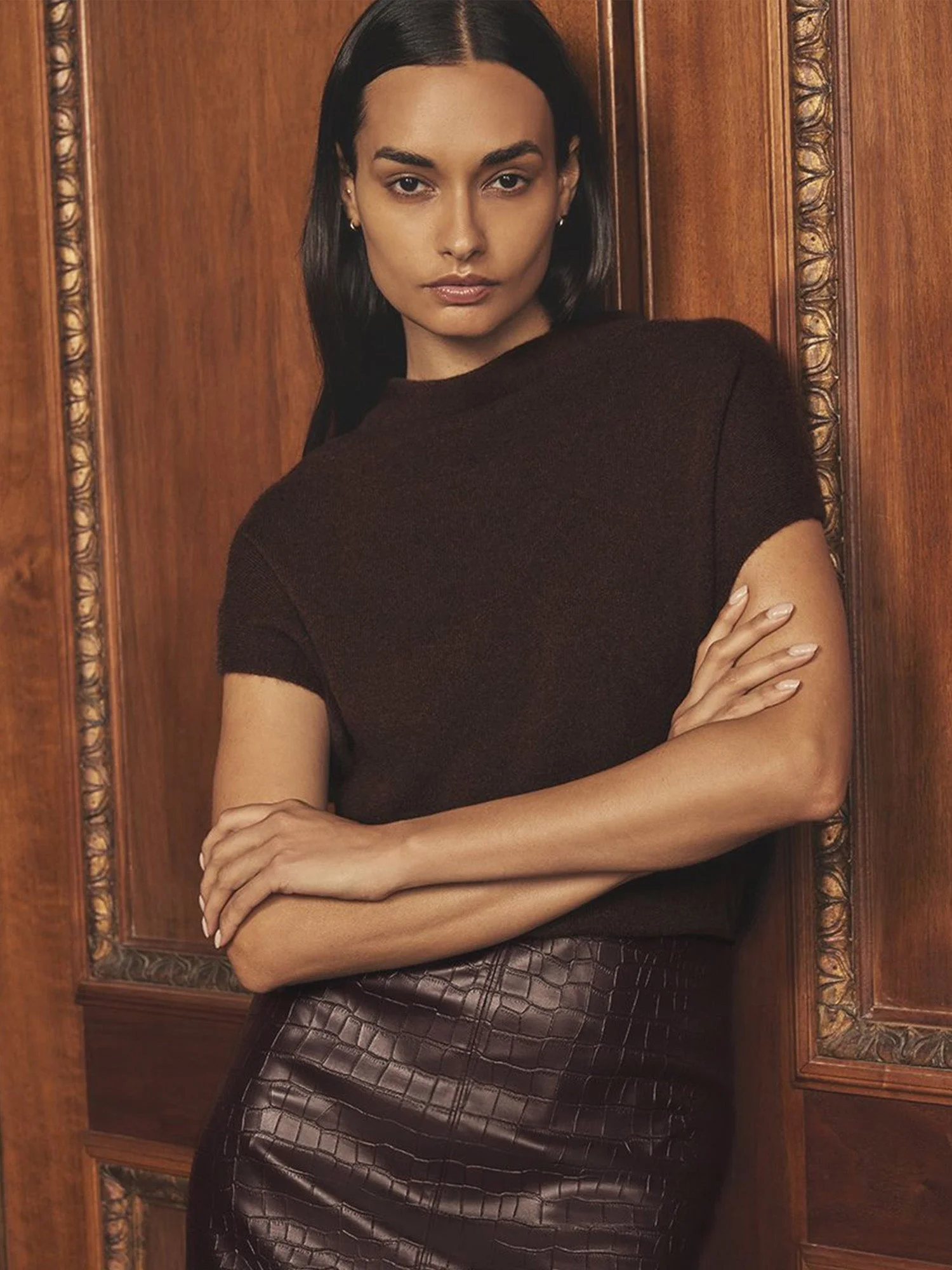 The Morten Funnel Neck Cashmere Top - 1