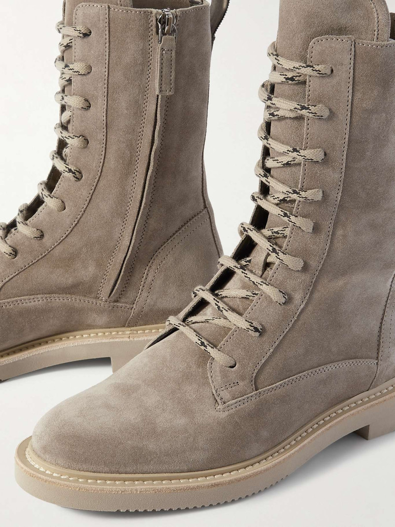 Bead-embellished suede ankle boots 4