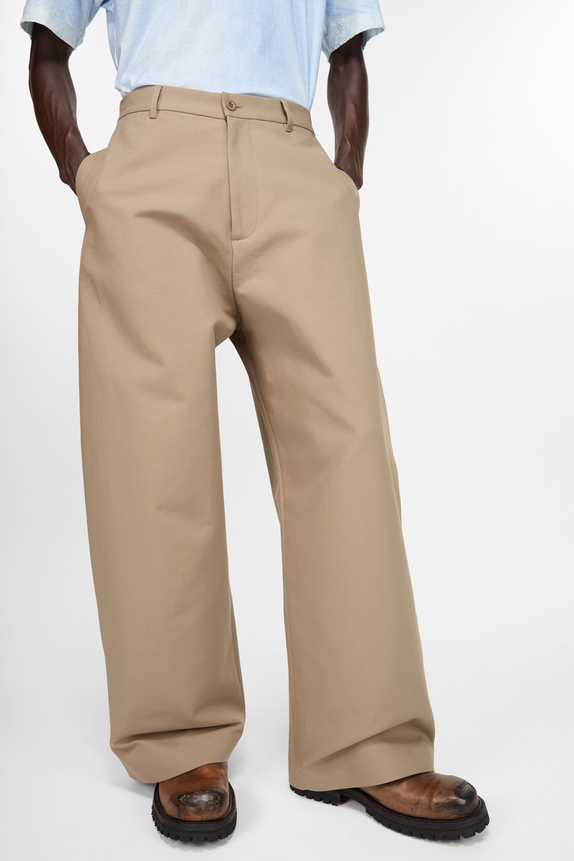 Twill trousers - Khaki beige - 5