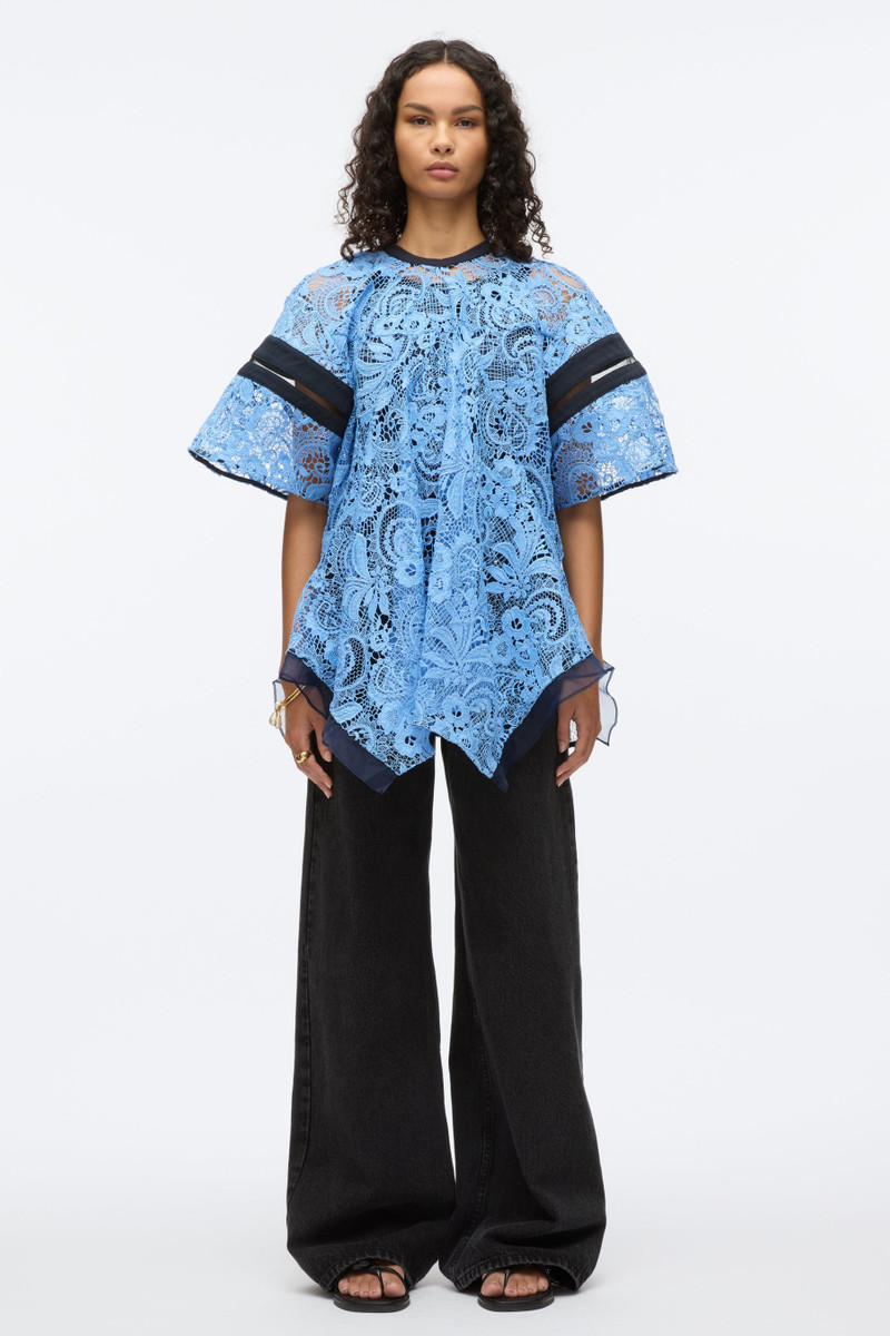 3.1 Phillip Lim Embroidered Lace Hankerchief Top outlook
