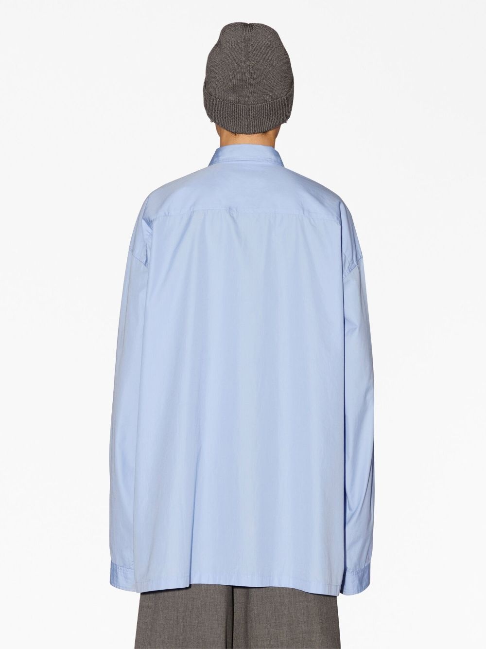 logo-patch button-up shirt - 4