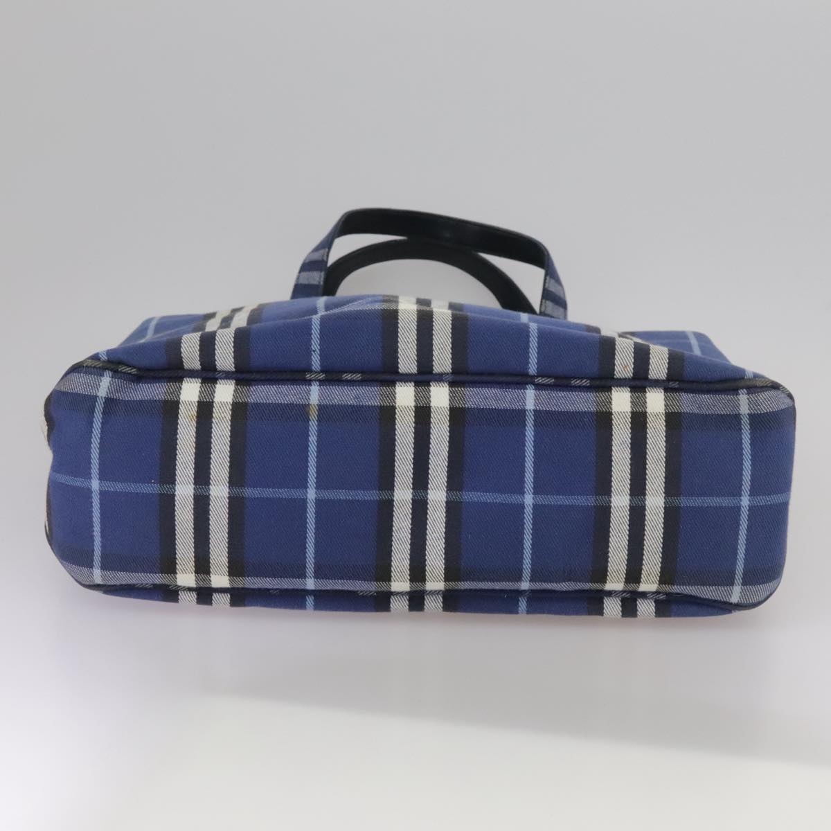 Burberry Nova Check Hand Bag Canvas Blue - 5