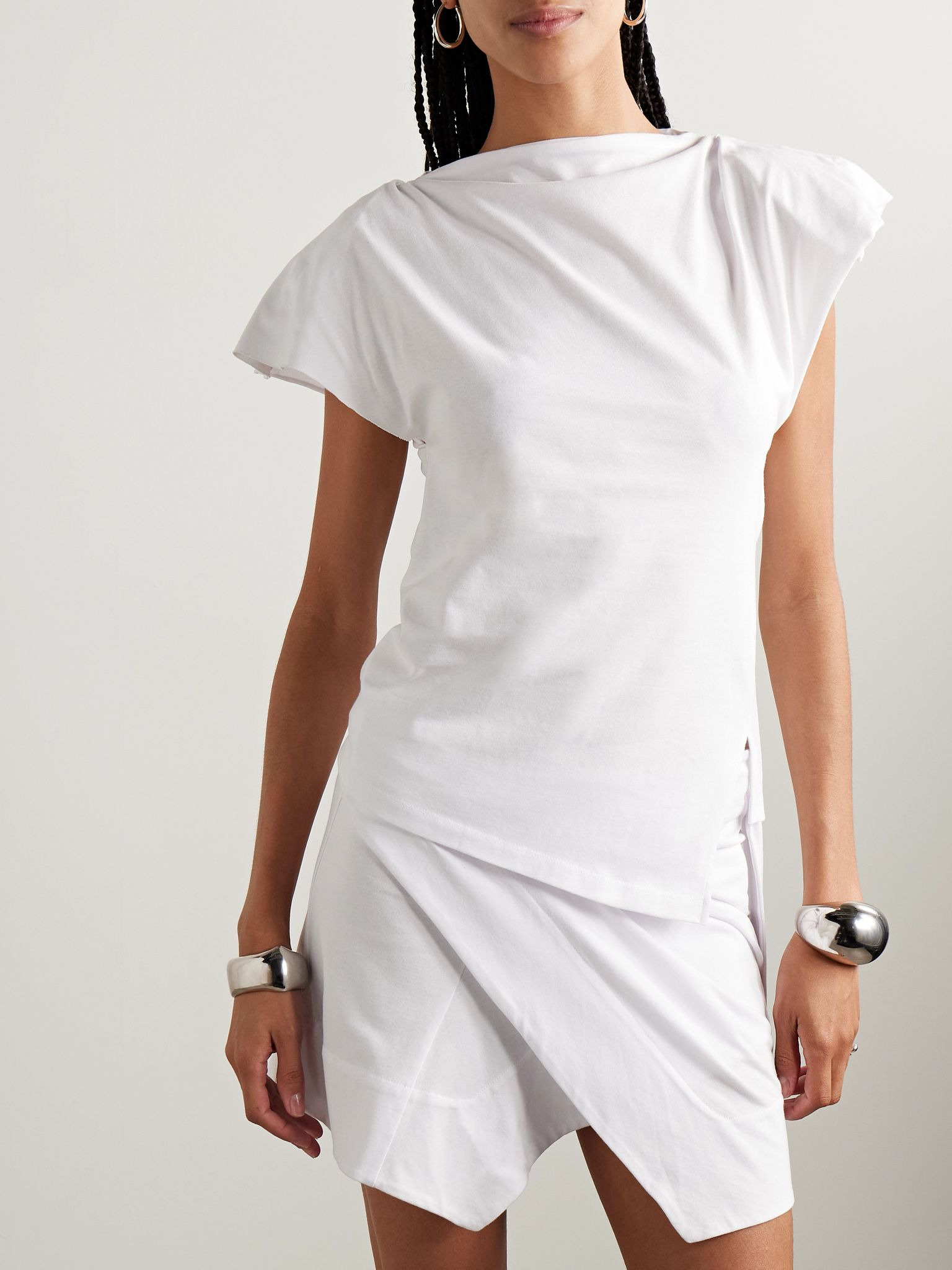 Sebani asymmetric cotton-jersey T-shirt - 3
