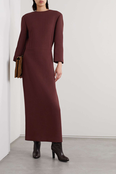 The Row Jery wool and silk-blend crepe maxi dress outlook