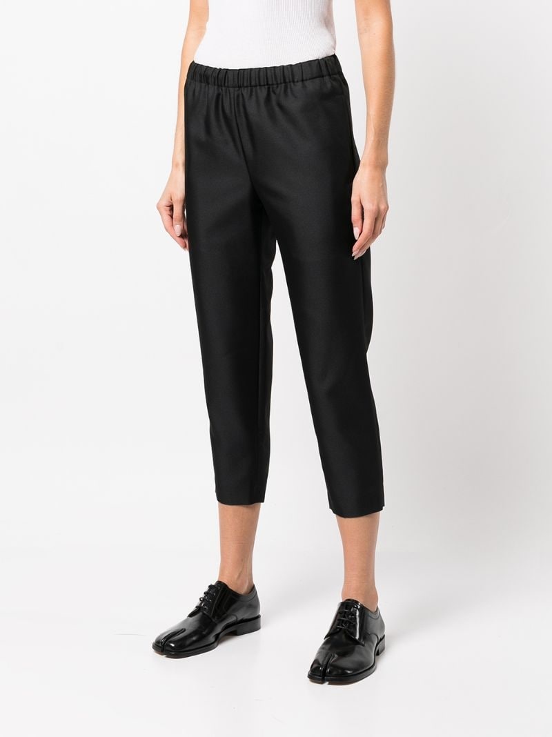 slim-cut cropped trousers - 3