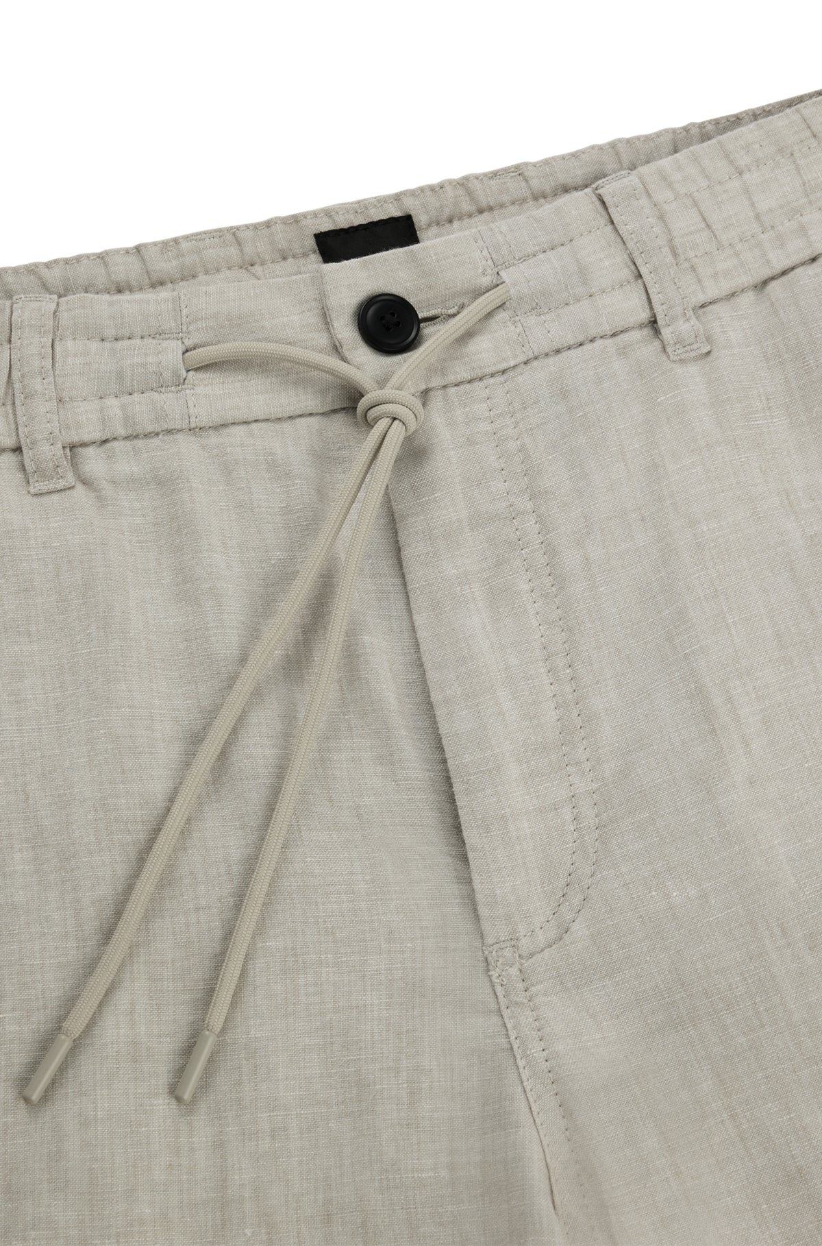 TAPERED-FIT SHORTS IN A LINEN BLEND - 6