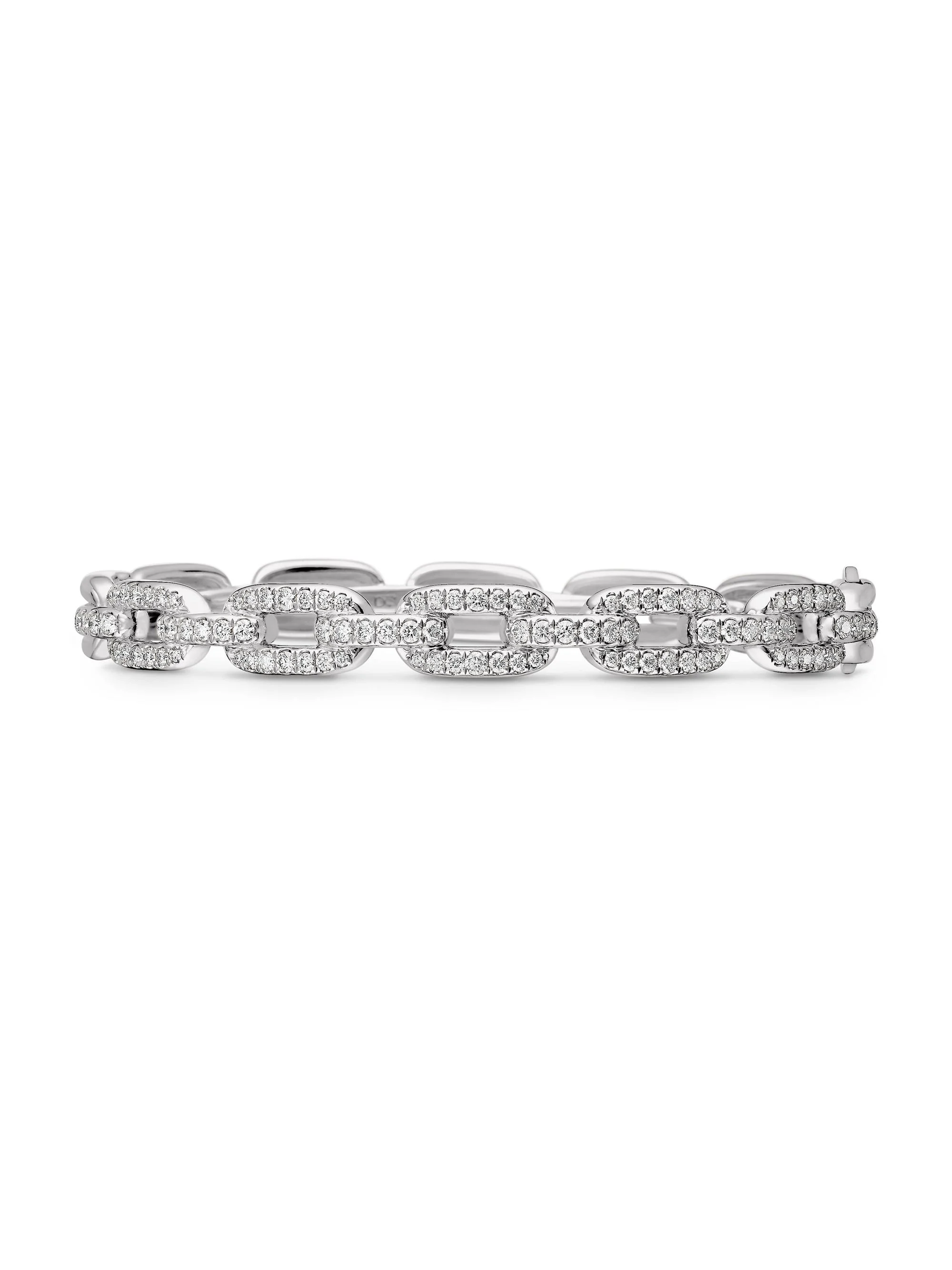Women's Stax Chain Link Bracelet in 18K White Gold - Diamond - 1