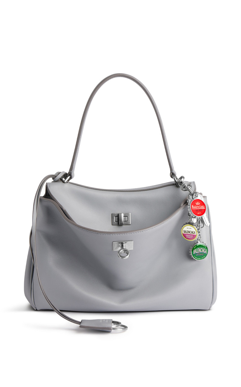 BALENCIAGA Bottle Cap Keyring silver outlook