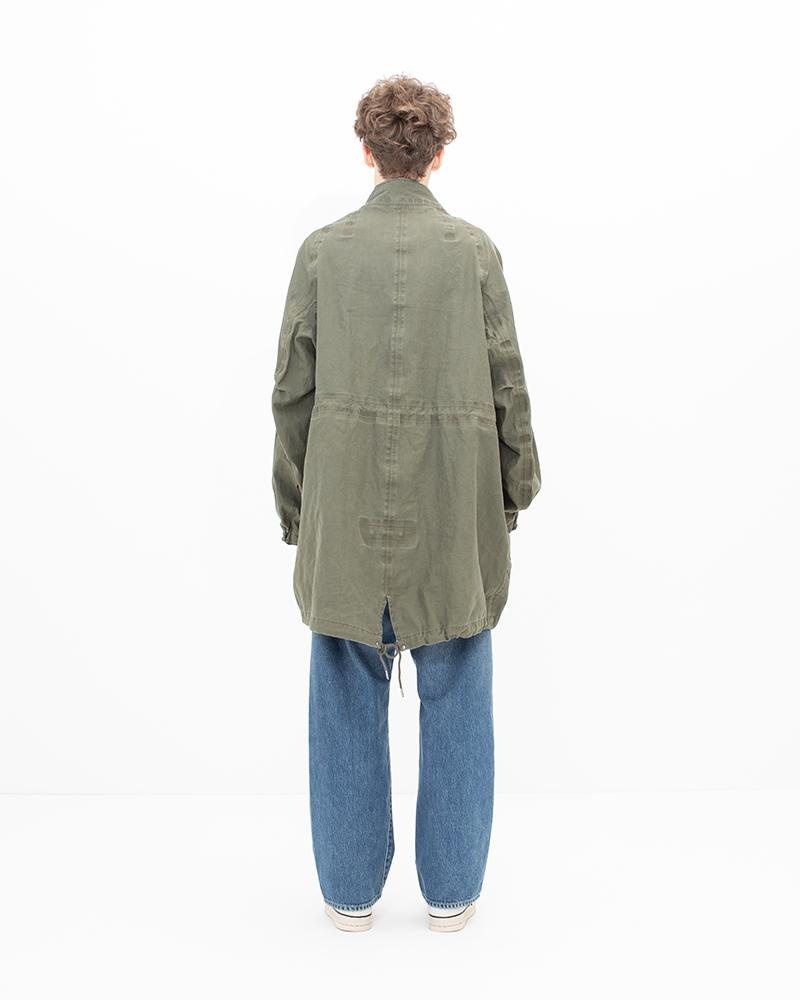 SIX-FIVE FISHTAIL PARKA 3L DMGD OLIVE - 4