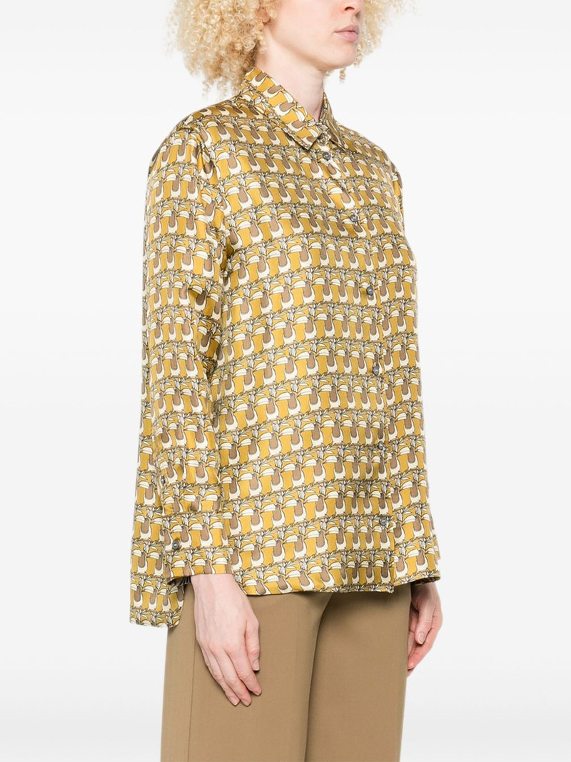 printed button-down silk shirt 3