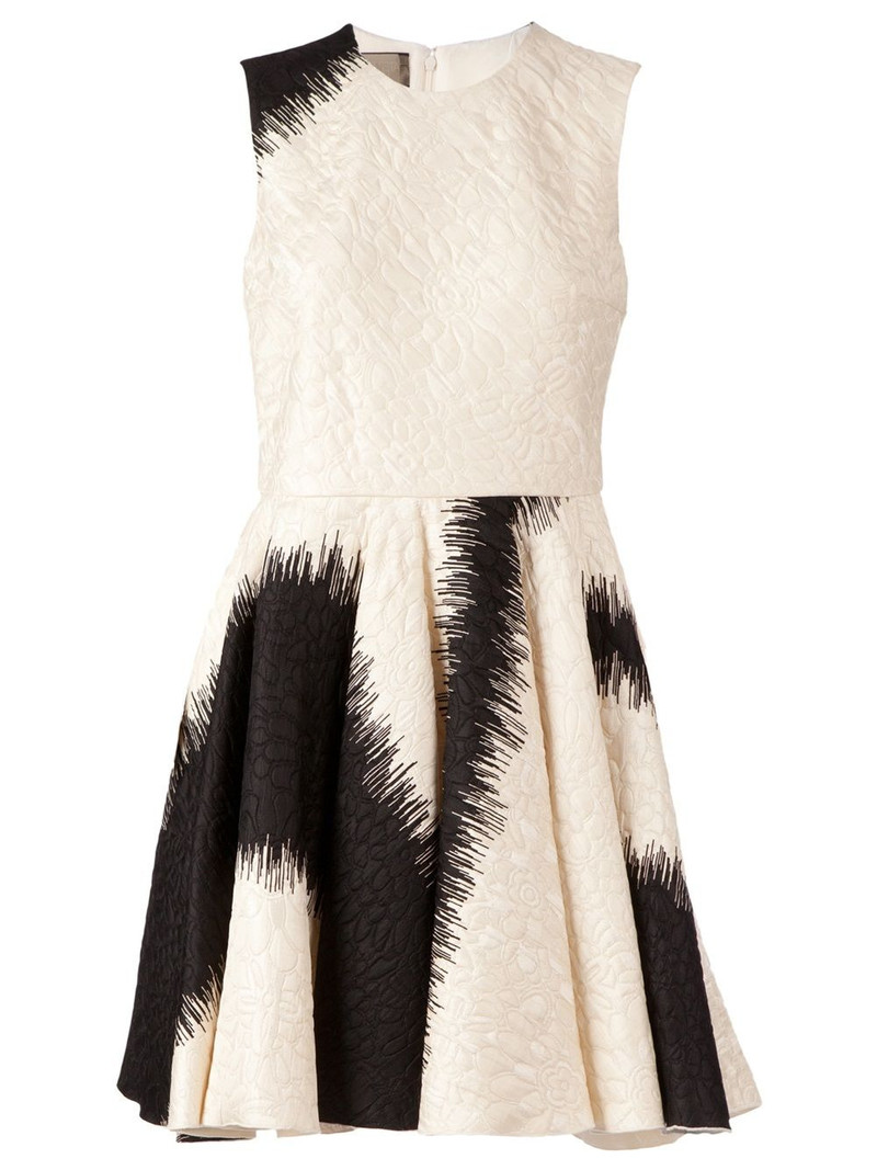 printed flared dress 1