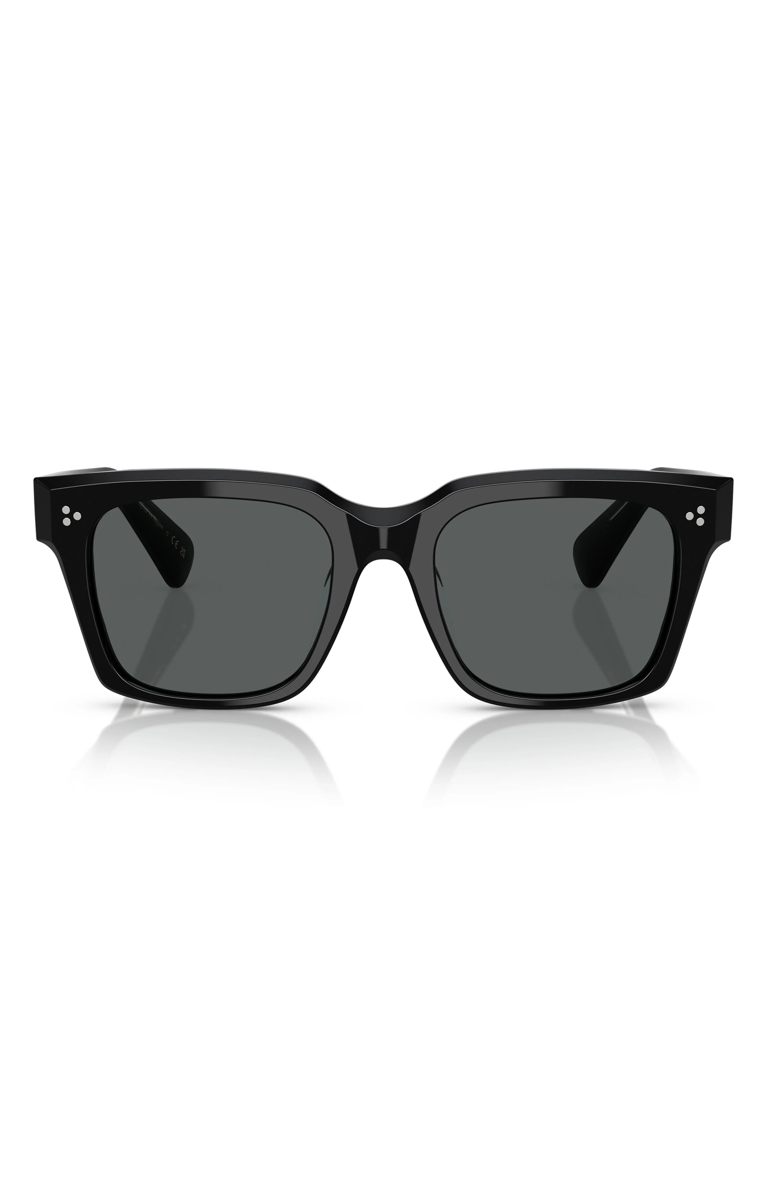Oliver Peoples 52mm Polarized Pillow Sunglasses in Black at Nordstrom - 1