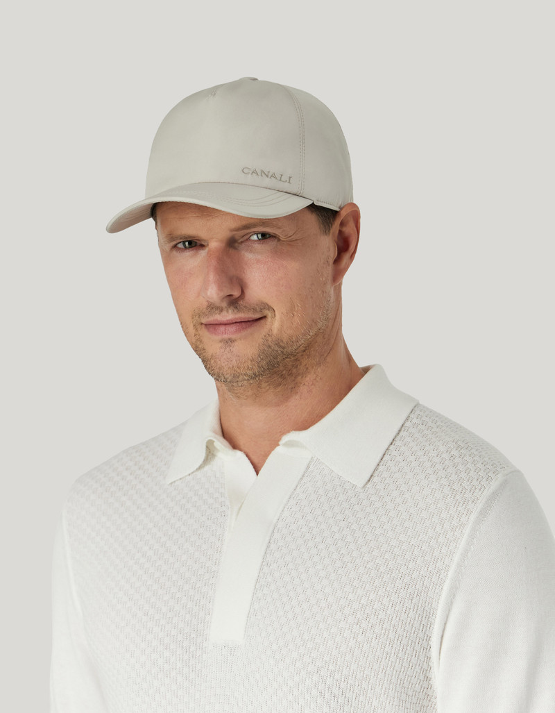 Canali CREAM BASEBALL CAP WITH LOGO outlook