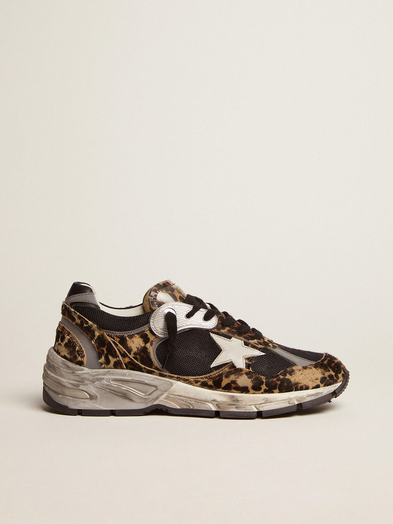 Leopard-print pony skin의 여성 아빠 스타 스니커 - 1