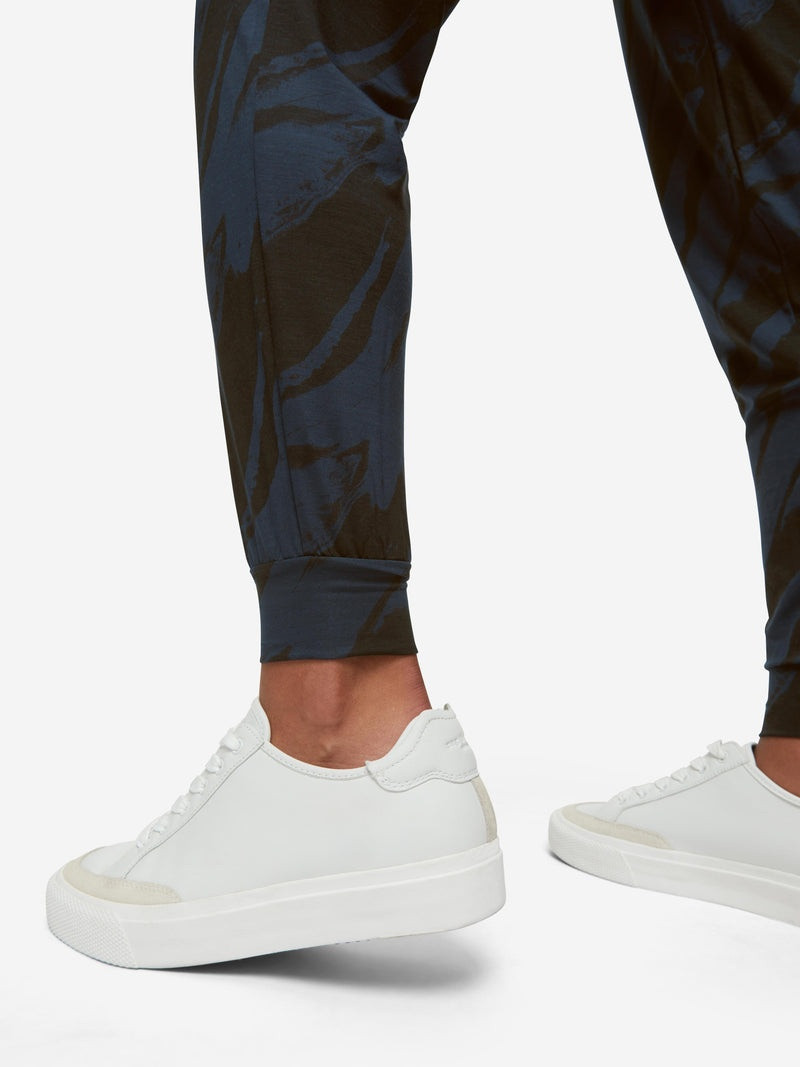 Women's Track Pants London 8 Micro Modal Stretch Navy 5