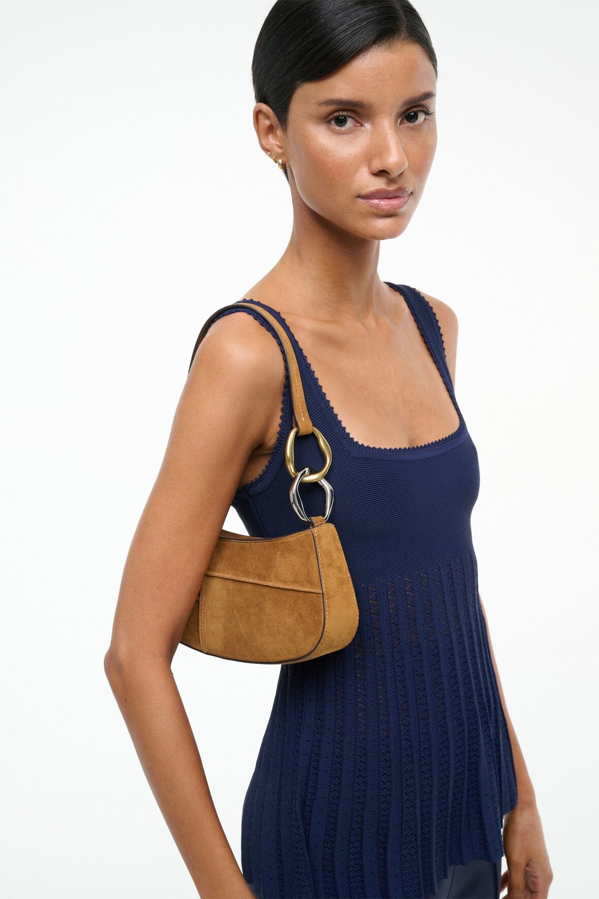 STAUD OLLIE BAG TAN SUEDE - 2