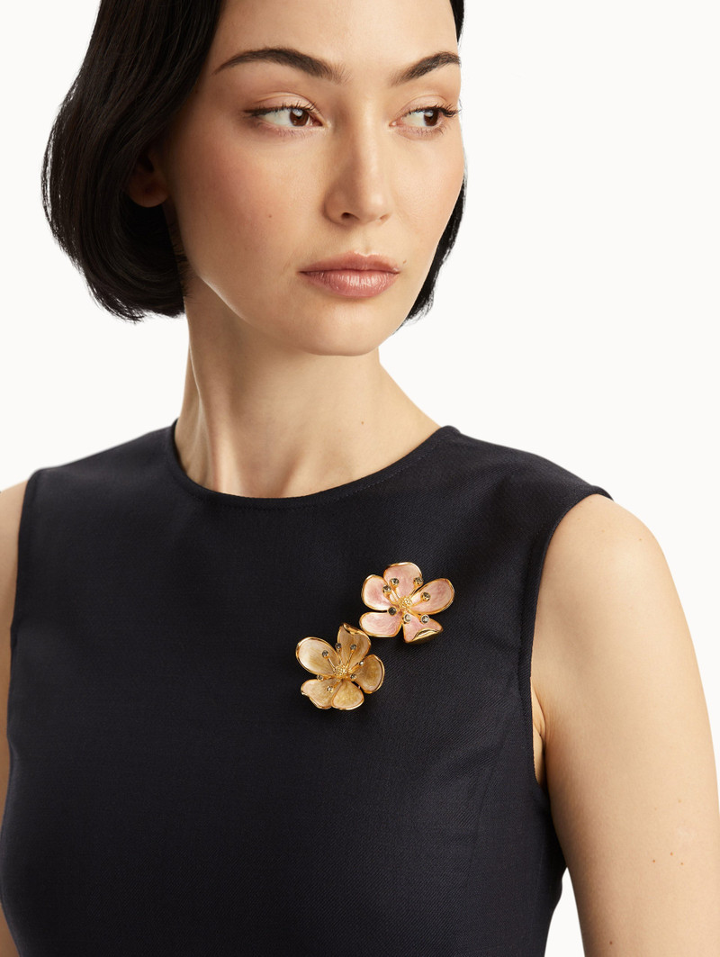 Oscar de la Renta ENAMEL CHERRY BLOSSOM BROOCH outlook