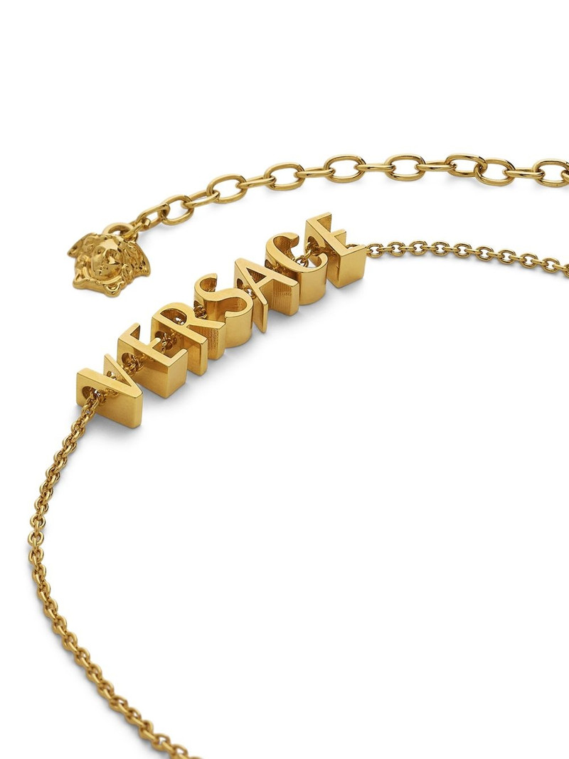 VERSACE logo-lettering necklace outlook