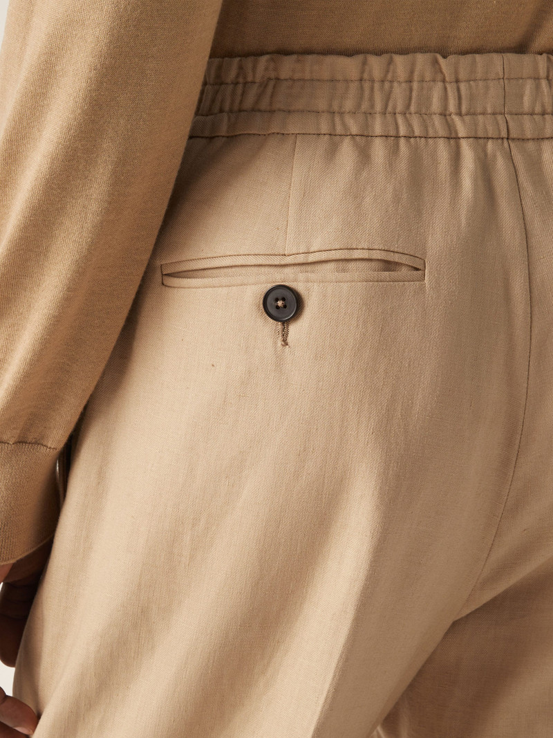 ZEGNA BEIGE OASI LINO PANTS outlook