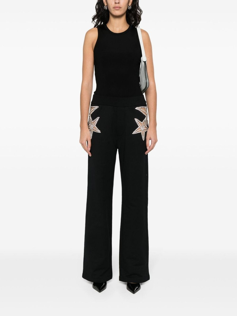 DSQUARED2 crystal-embellished track pants outlook