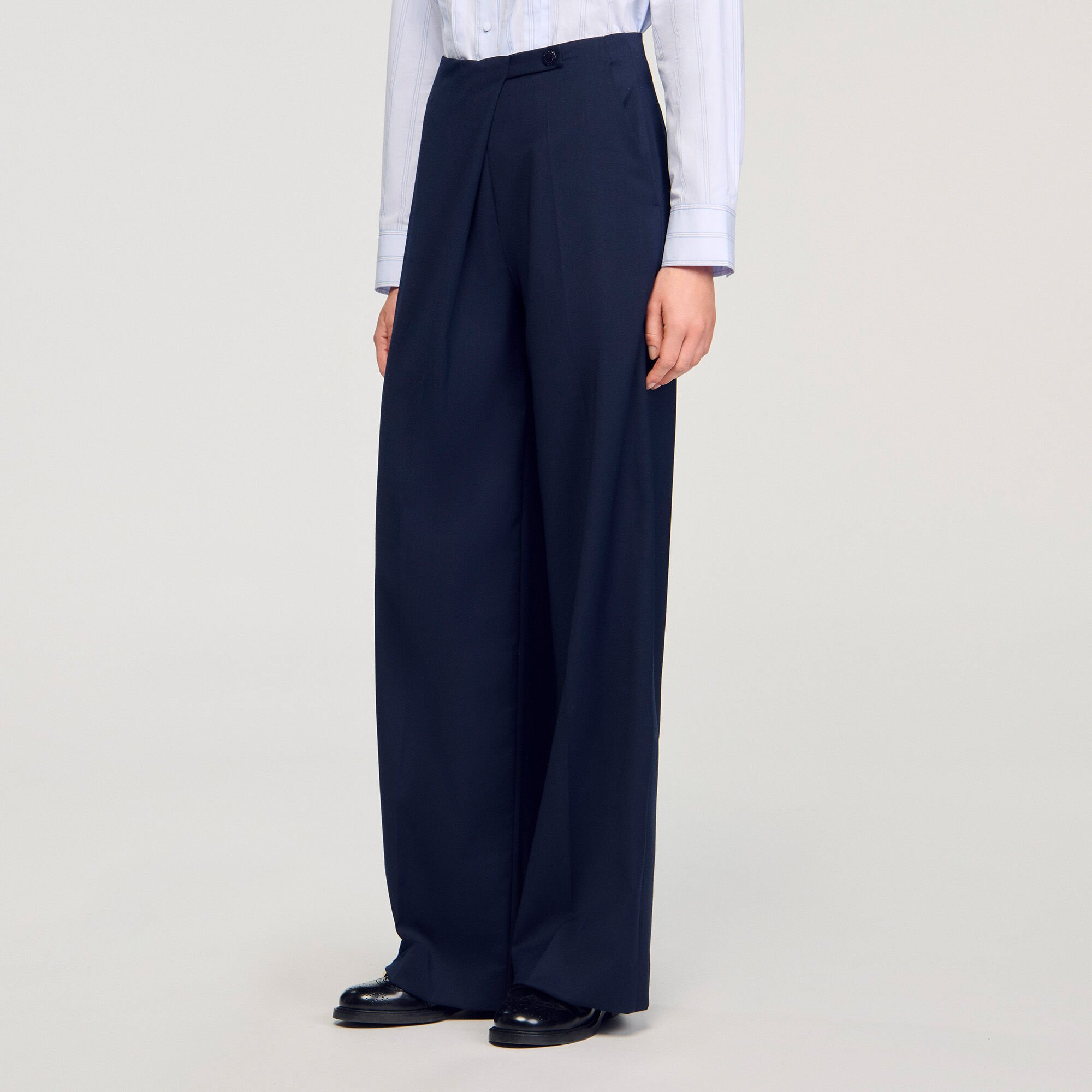 ASYMMETRIC STRAIGHT-LEG TROUSERS - 4