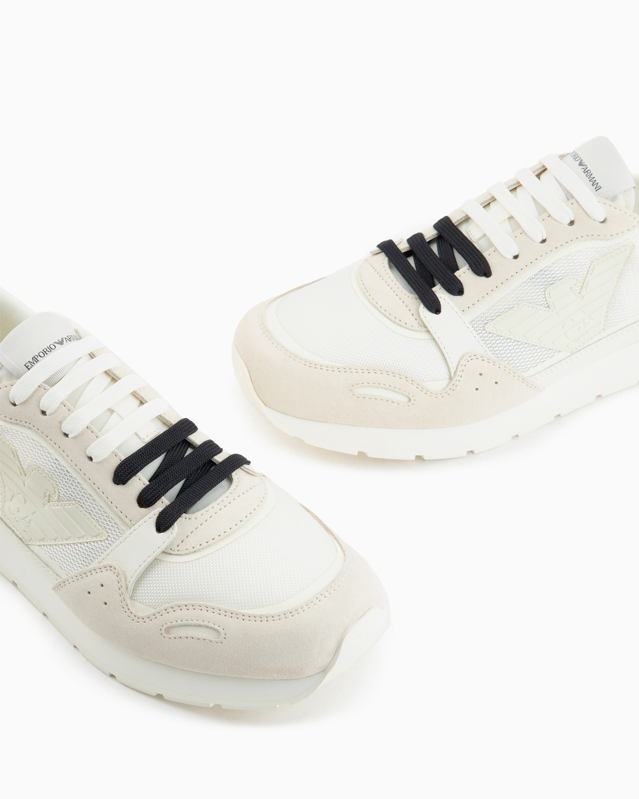 Mesh sneakers with suede details and eagle patch - 5