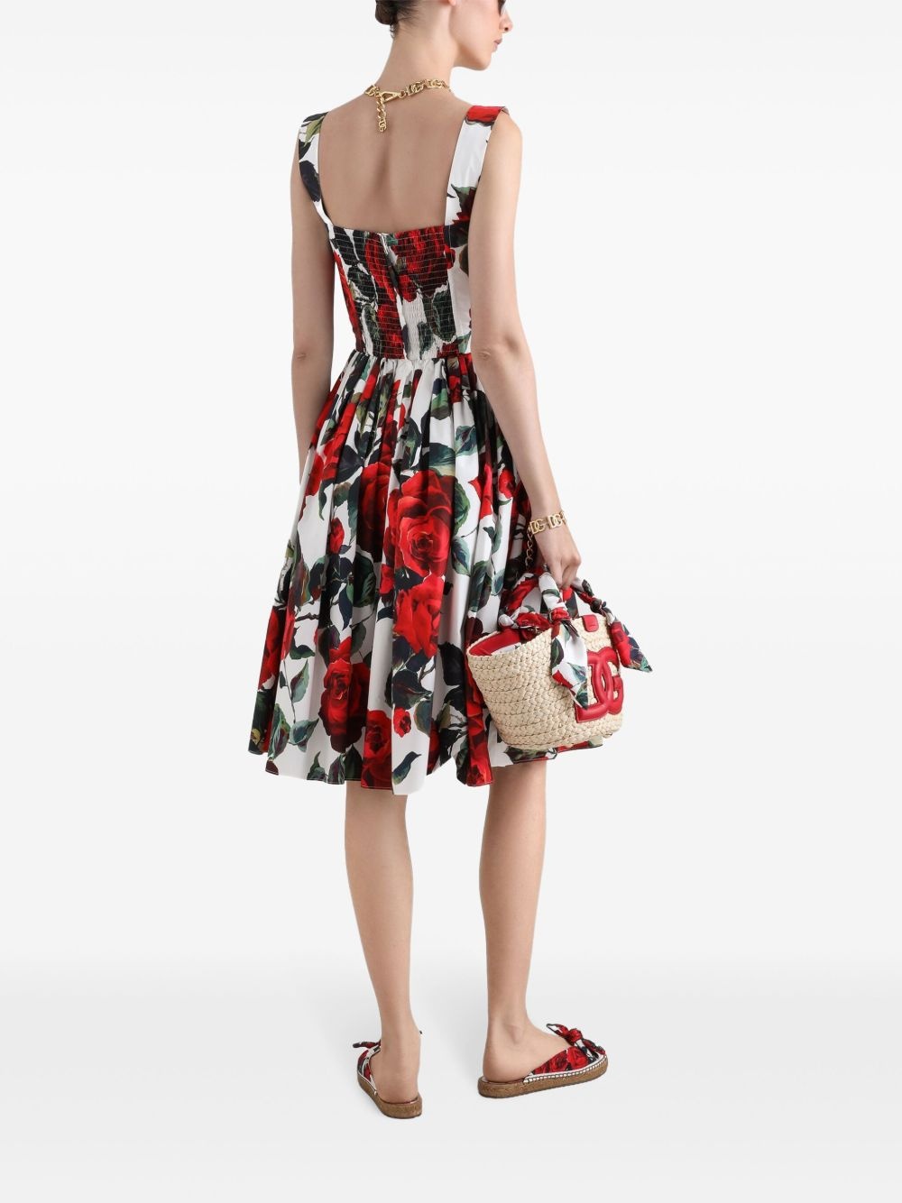 floral-print midi dress - 3