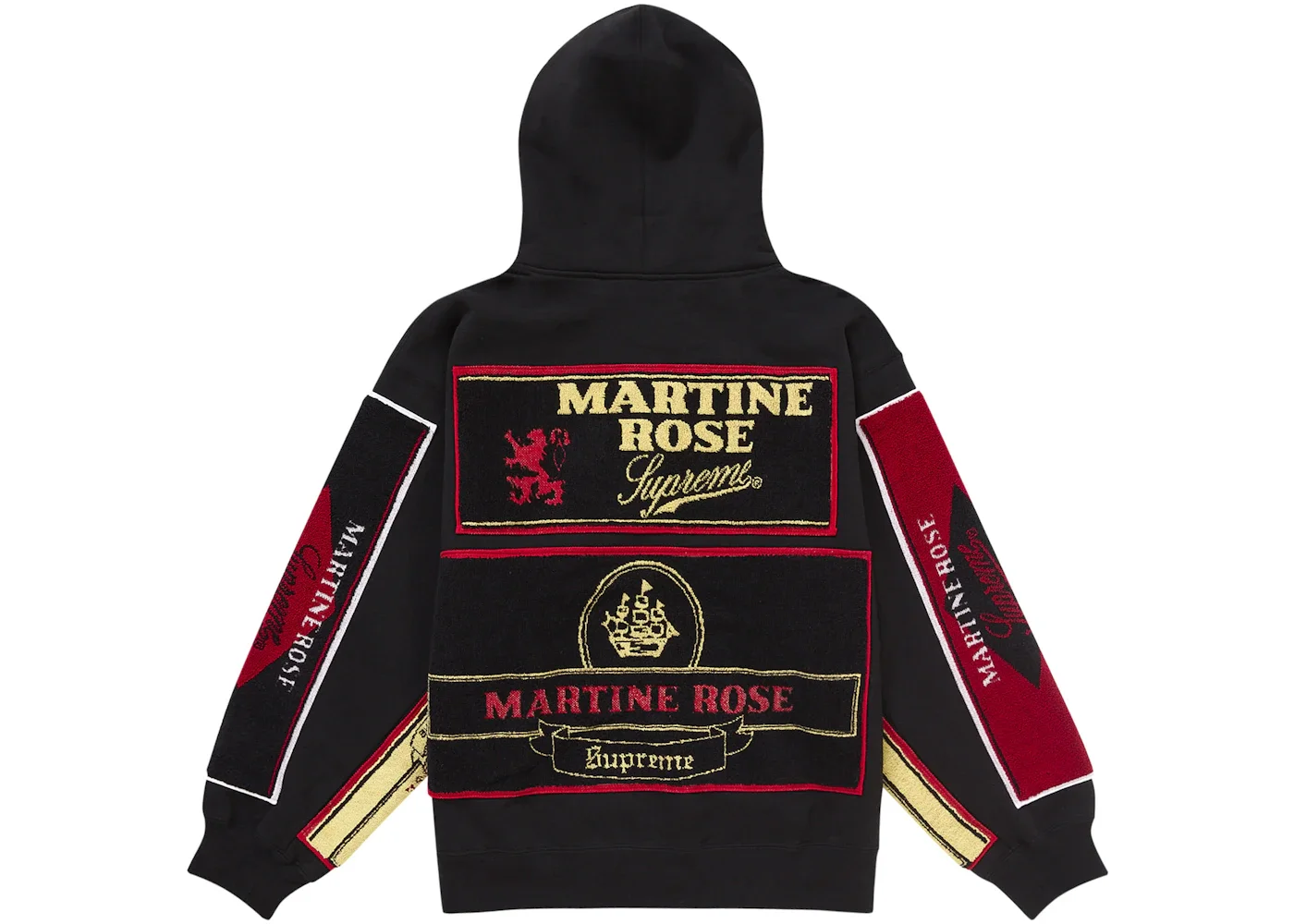 Supreme Supreme Martine Rose Towel Zip Up Hooded Sweatshirt Black 
