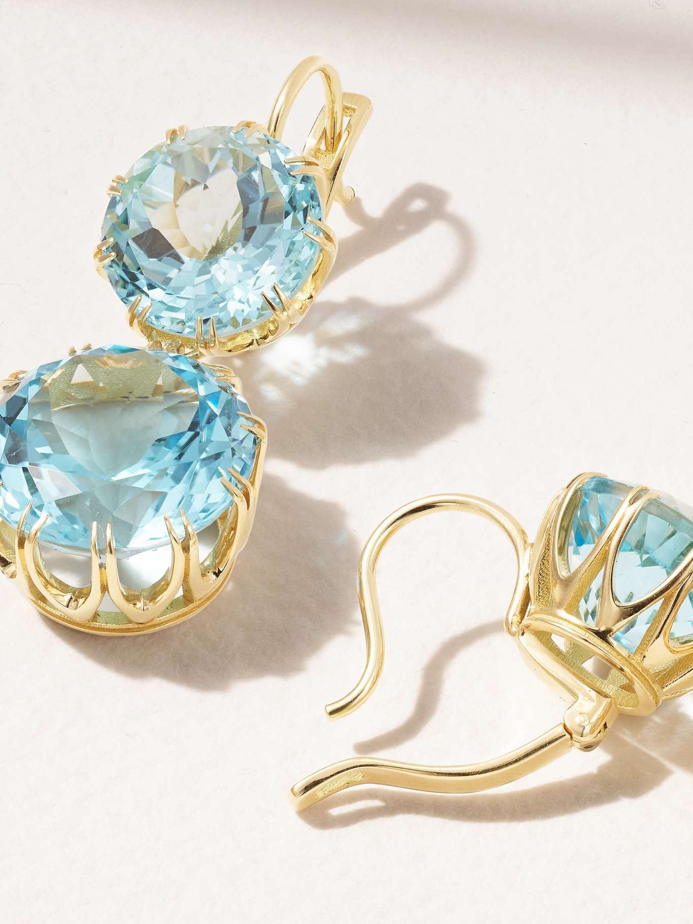 Crown 18-karat gold topaz earrings - 3