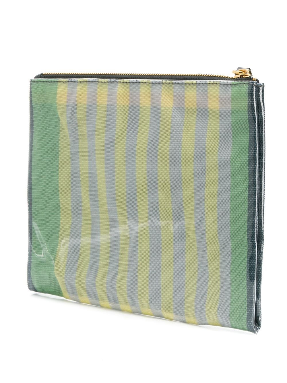 striped clutch bag - 3