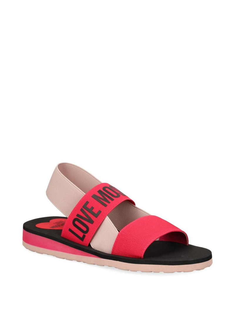 Moschino logo-print sandals outlook