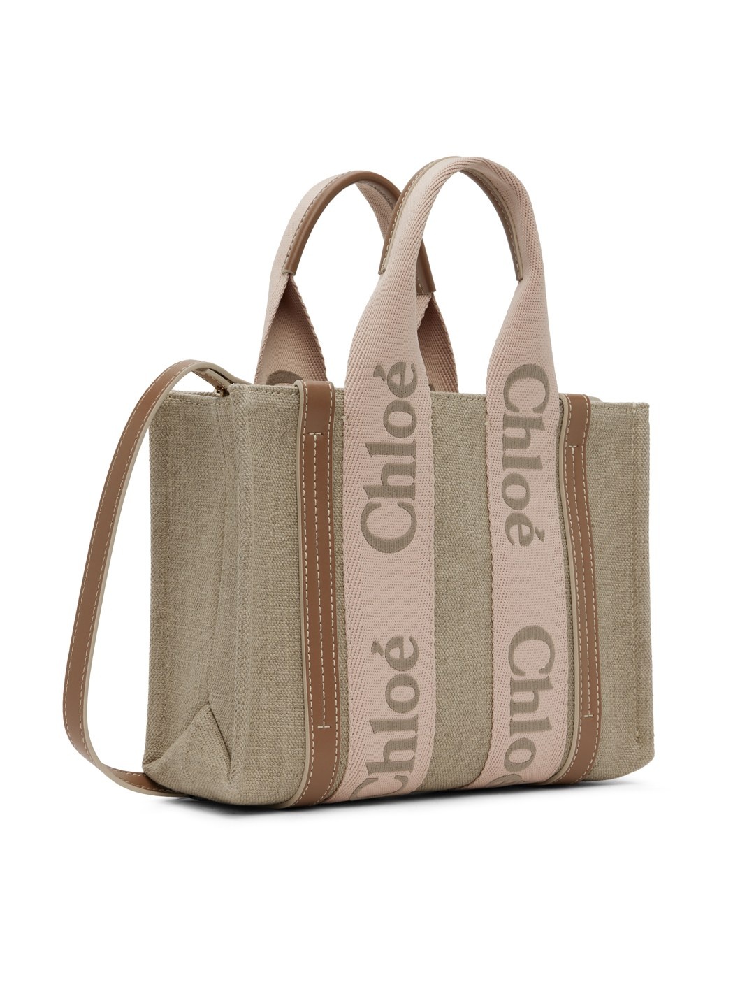 Beige Small Woody Tote - 3