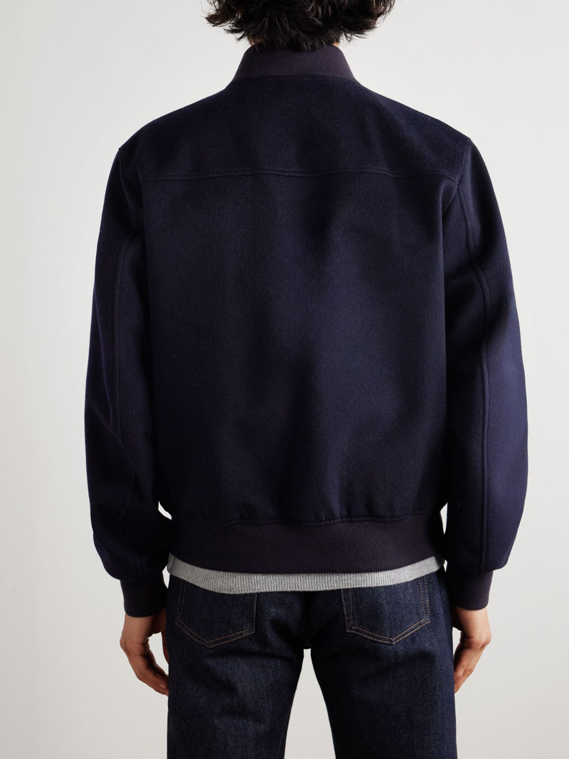 Ivy Storm System® Cashmere-Felt Bomber Jacket Navy 3