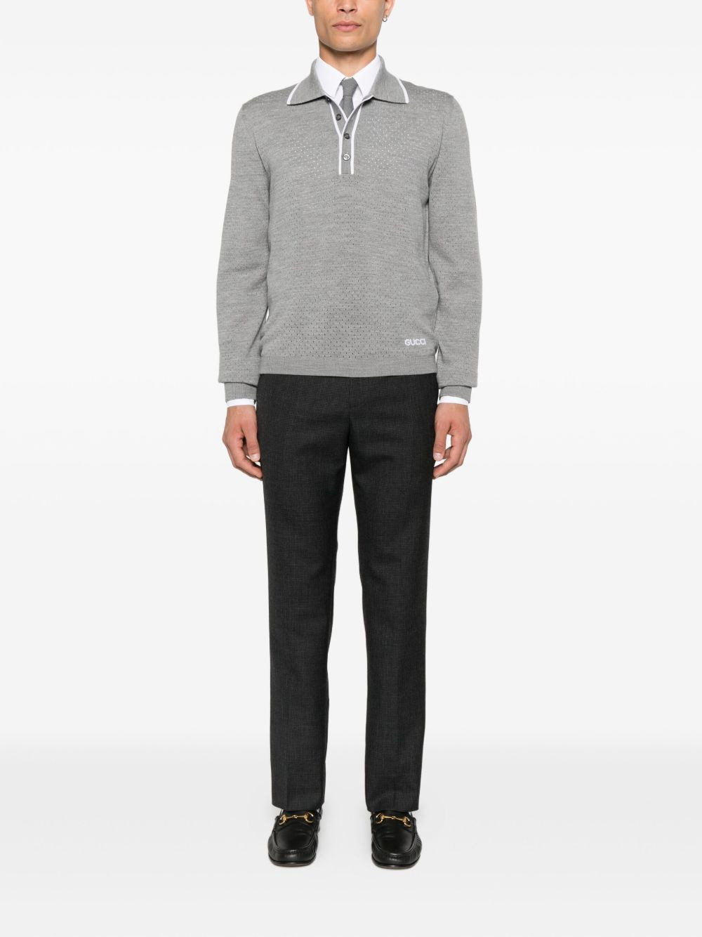 checked wool trousers - 2