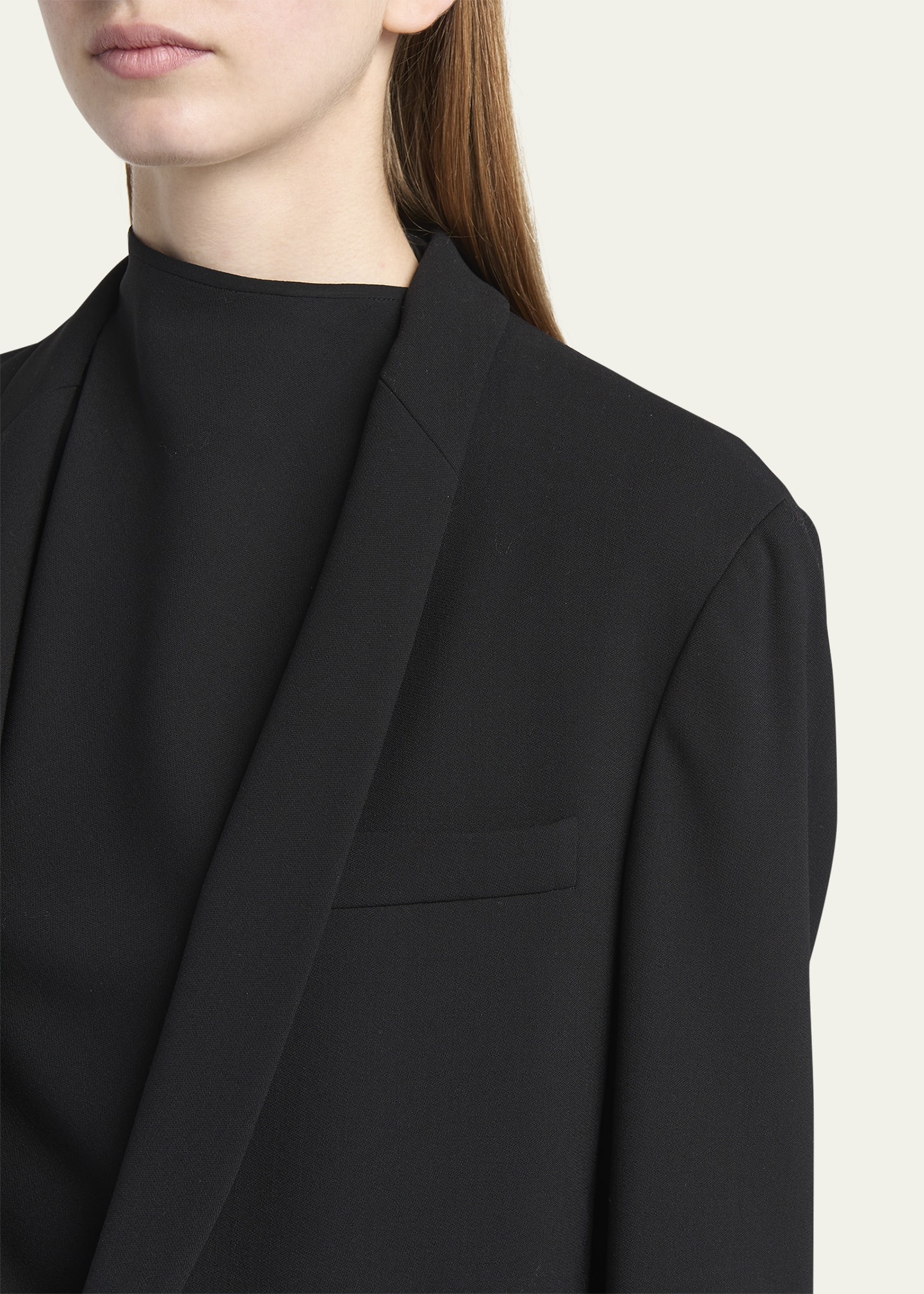 Stretch Wool Relaxed Blazer - 5