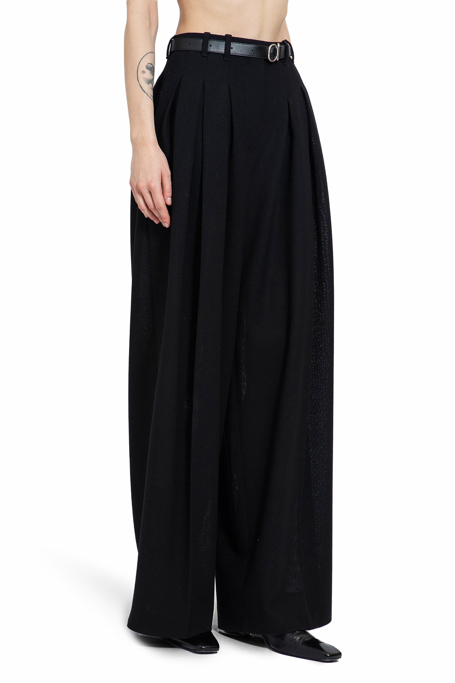 JIL SANDER WOMAN BLACK TROUSERS - 3