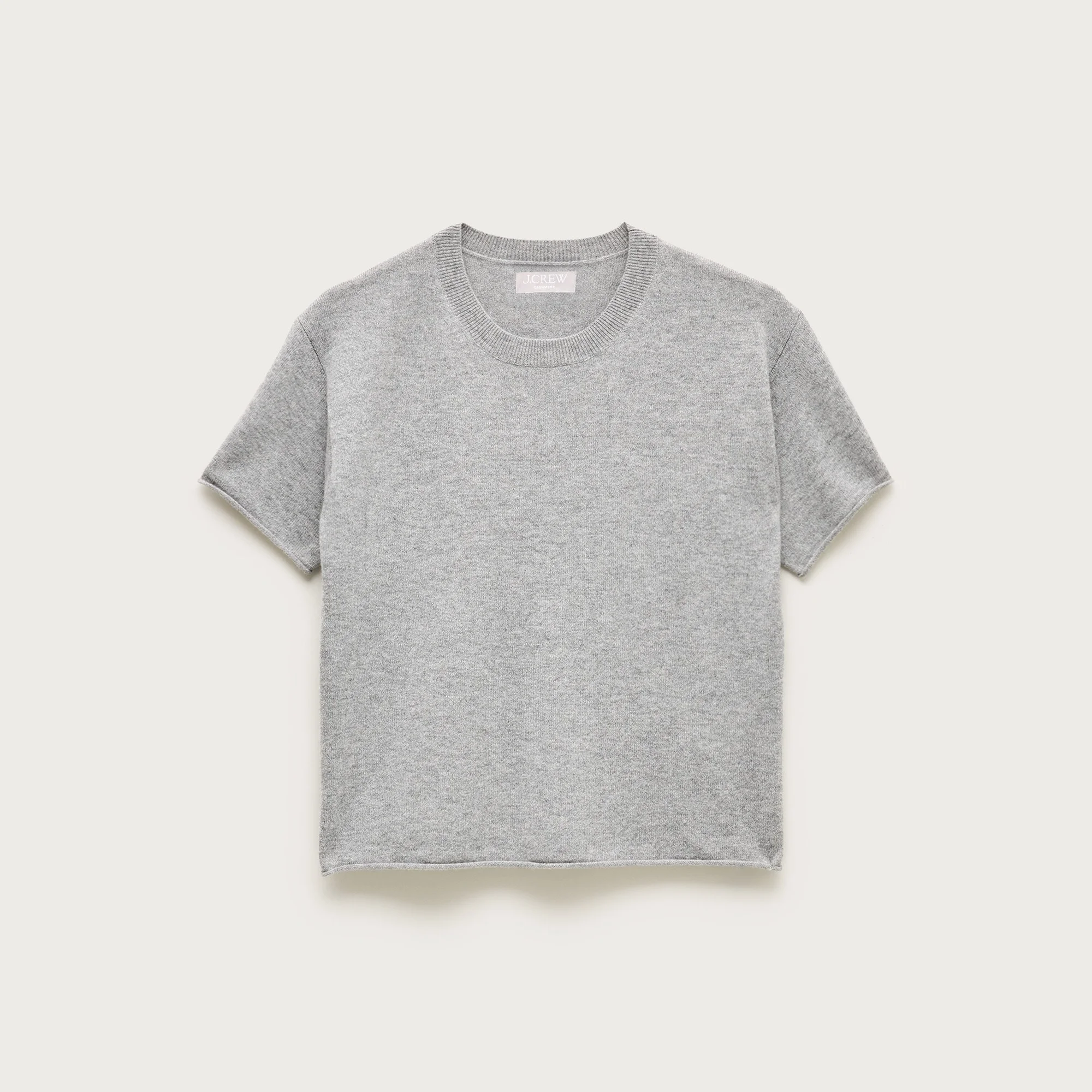 Rolled cashmere relaxed sweater-tee - 1