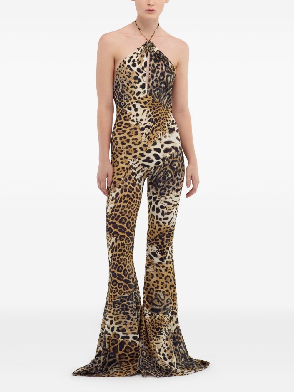 jaguar-print jumpsuit - 2