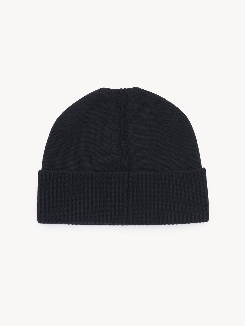 THE CHLOÉ LACE KNIT BEANIE IN WOOL & LACE JACQUARD 5